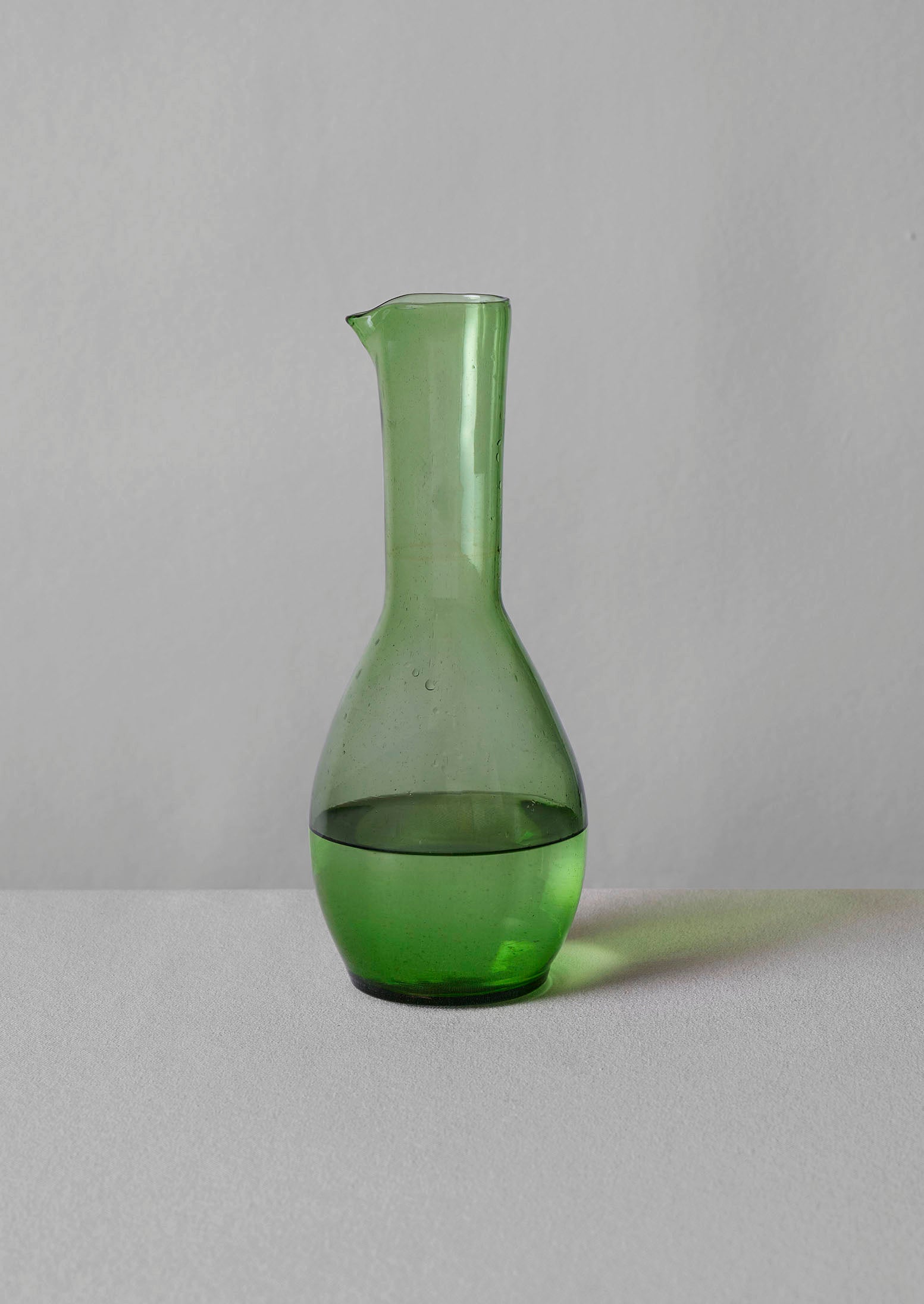 Green Moroccan Glass Carafe for Elegant Serving