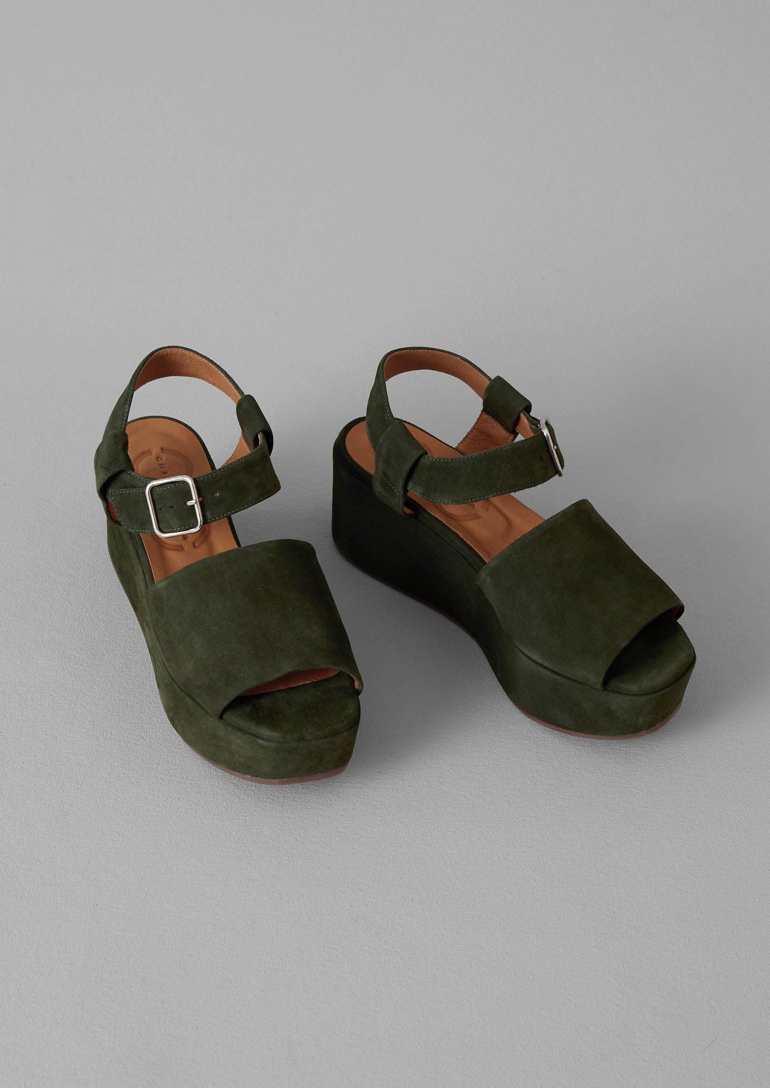 Chie Mihara Fern Suede Platform Sandals
