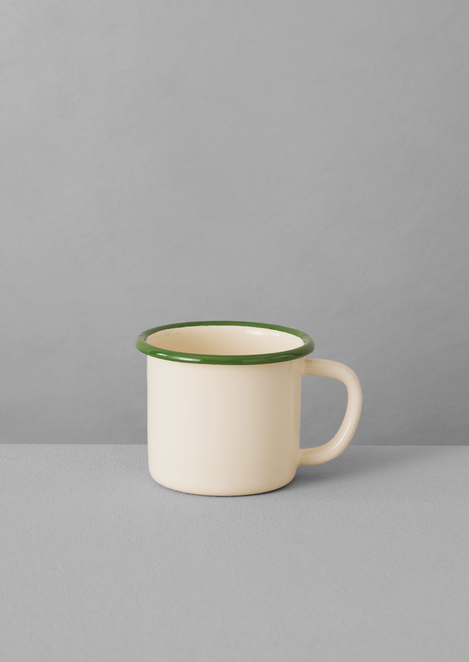 Leaf & Cream Contrast Enamel Mug