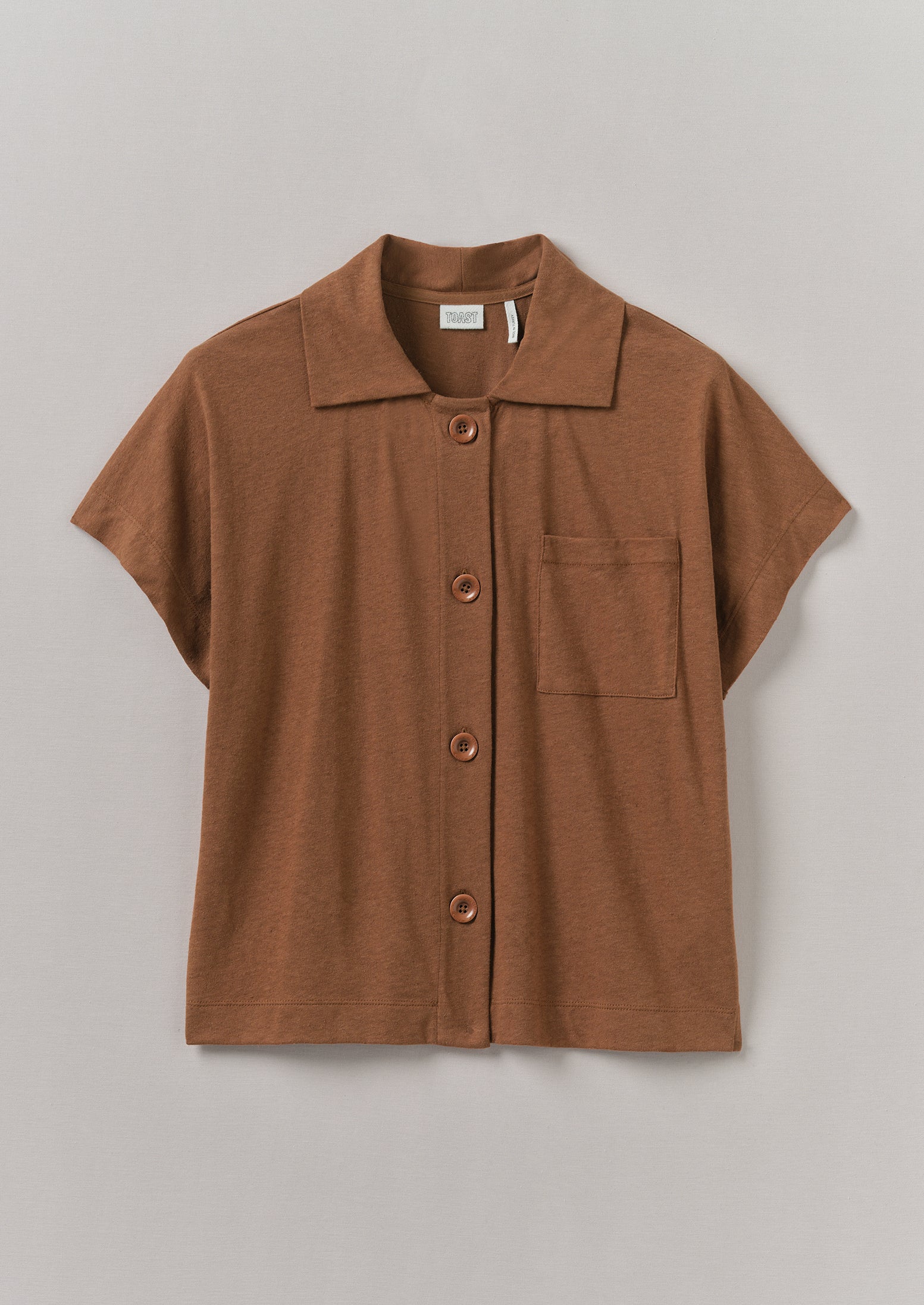 Brown Anise Cotton Hemp Jersey Shirt