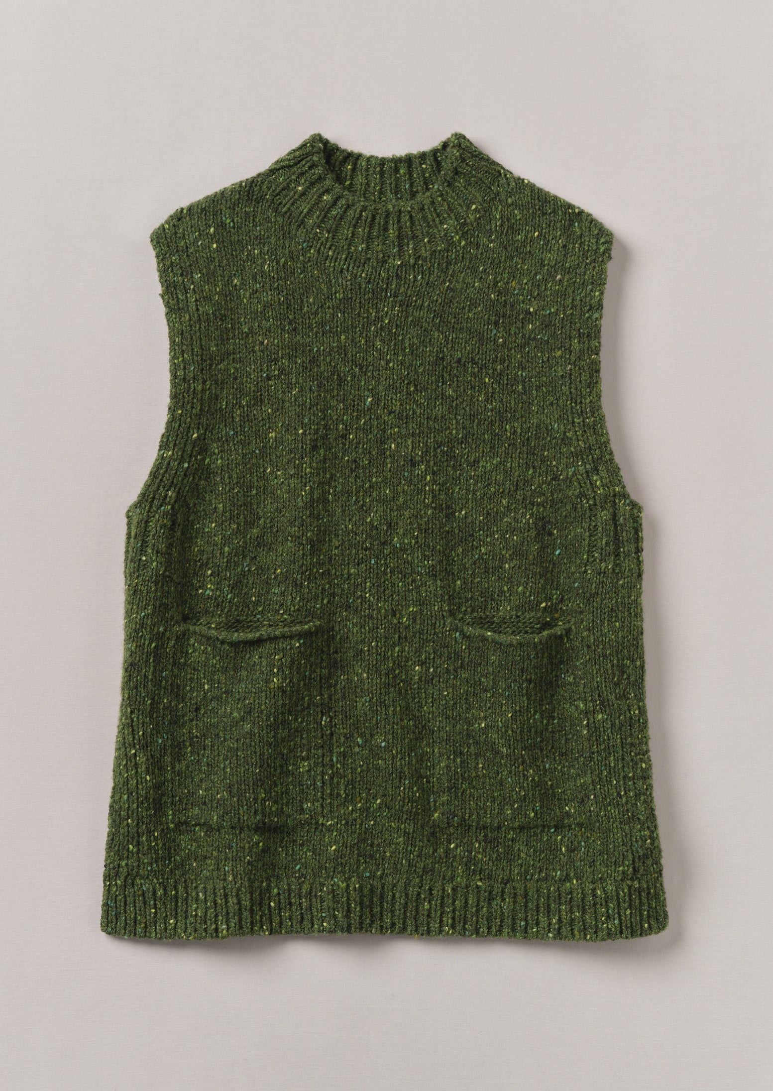 Donegal Merino Tank Top in Artichoke