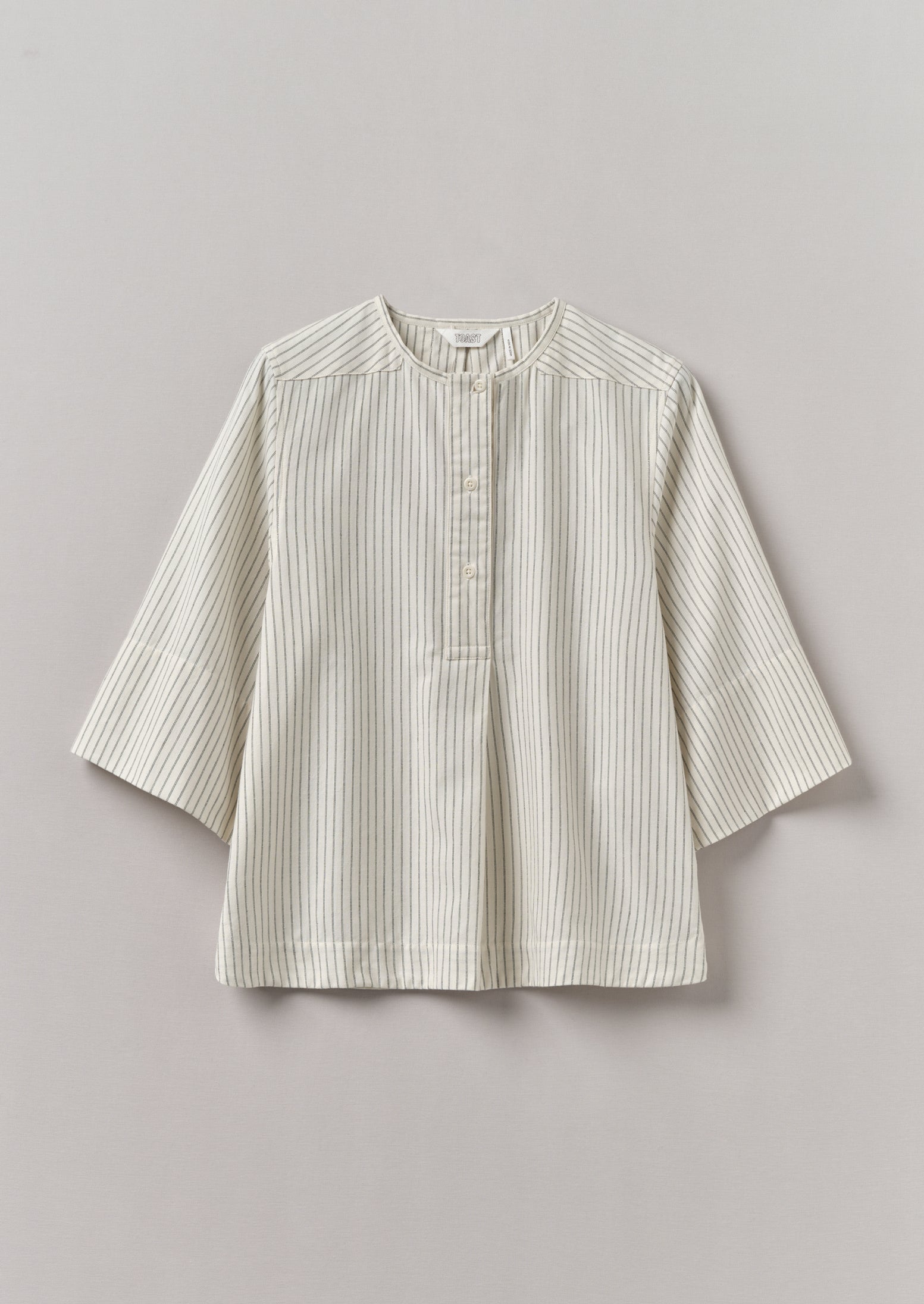 Ecru & Charcoal Drift Stripe Shirt