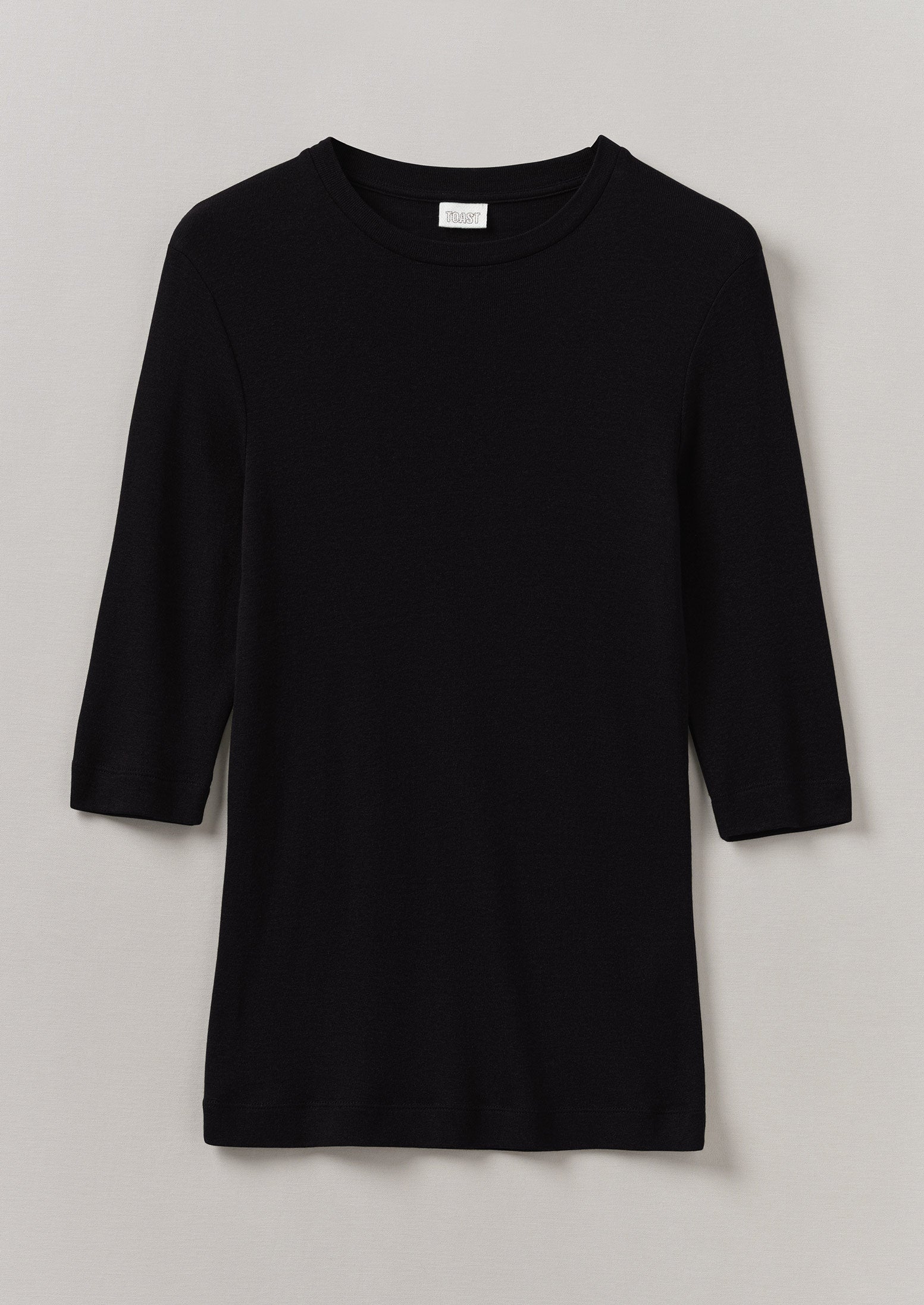 Black Fitted Half-Sleeve T-Shirt for Men