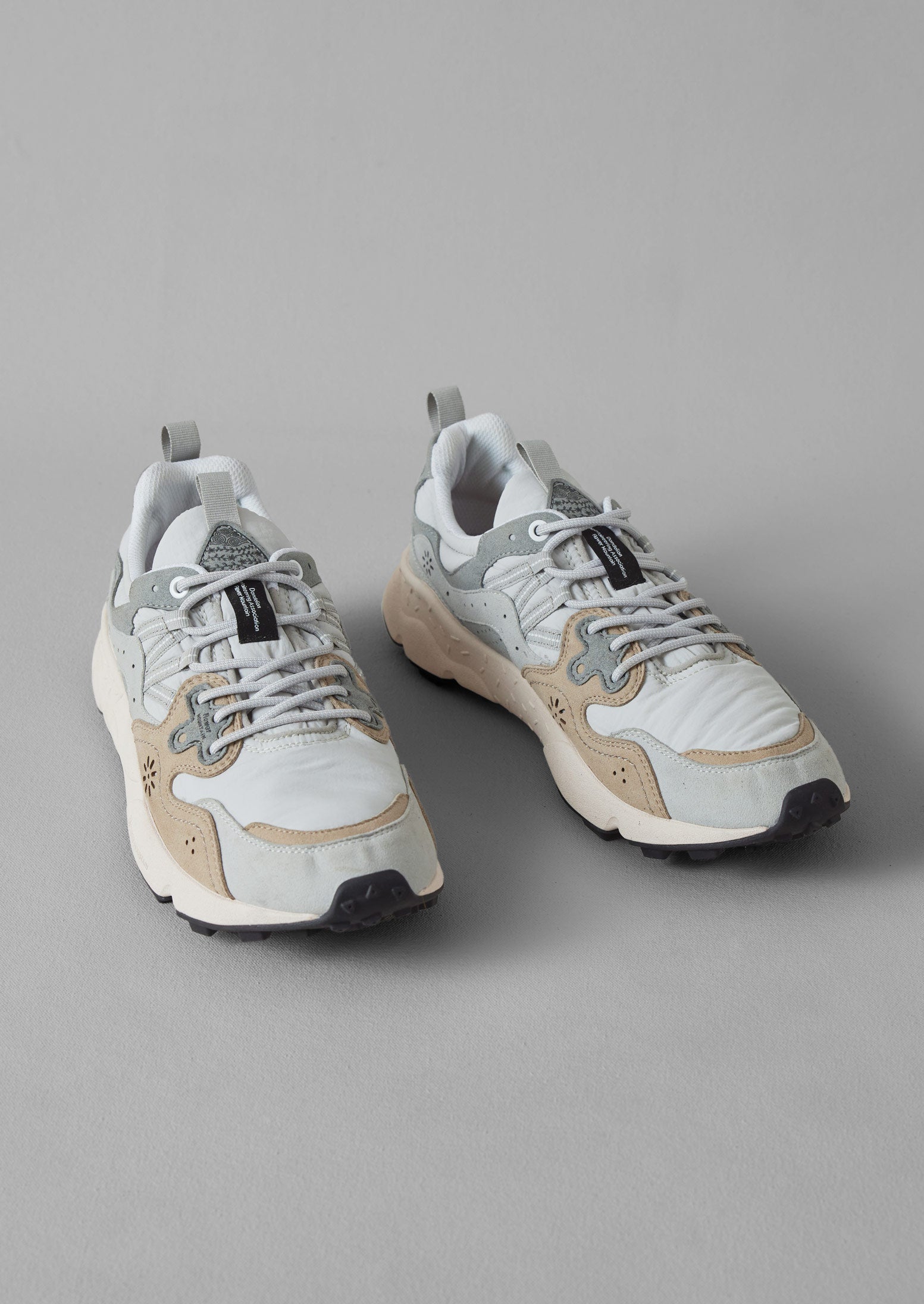 Yamano Kaiso Light Grey Panel Trainers