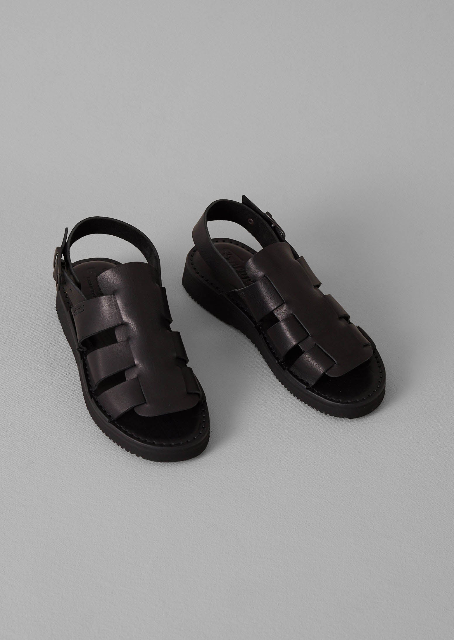 Fracap Zoe Black Sandals | Minimalist Leather Footwear