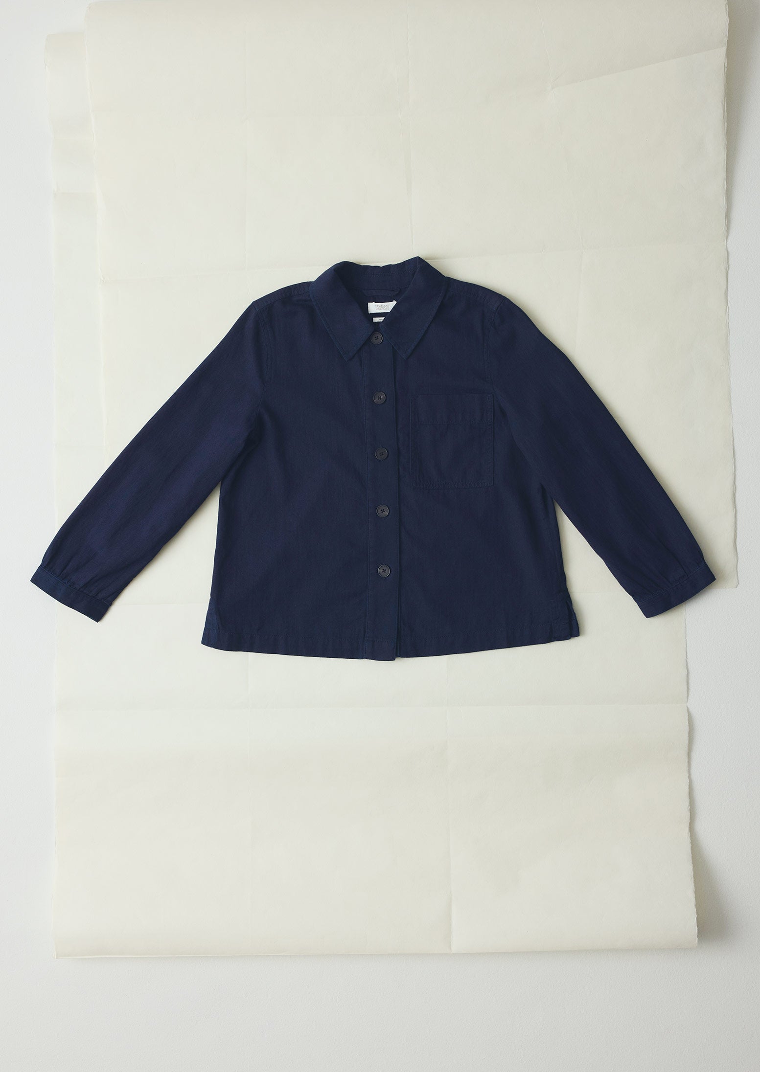 Indigo Cotton Twill Shirt by Baya