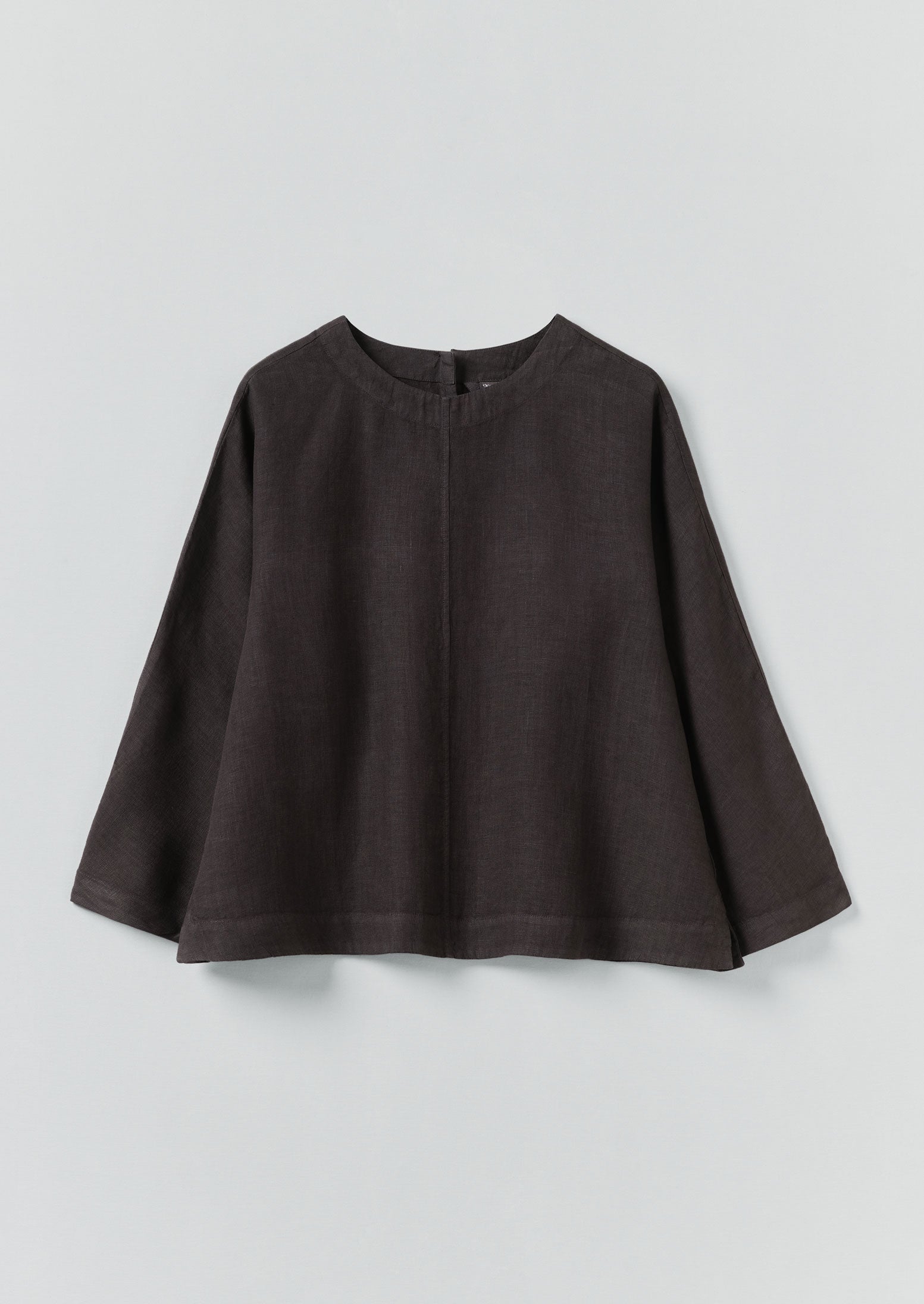 Black Pepper Garment-Dyed Linen Top