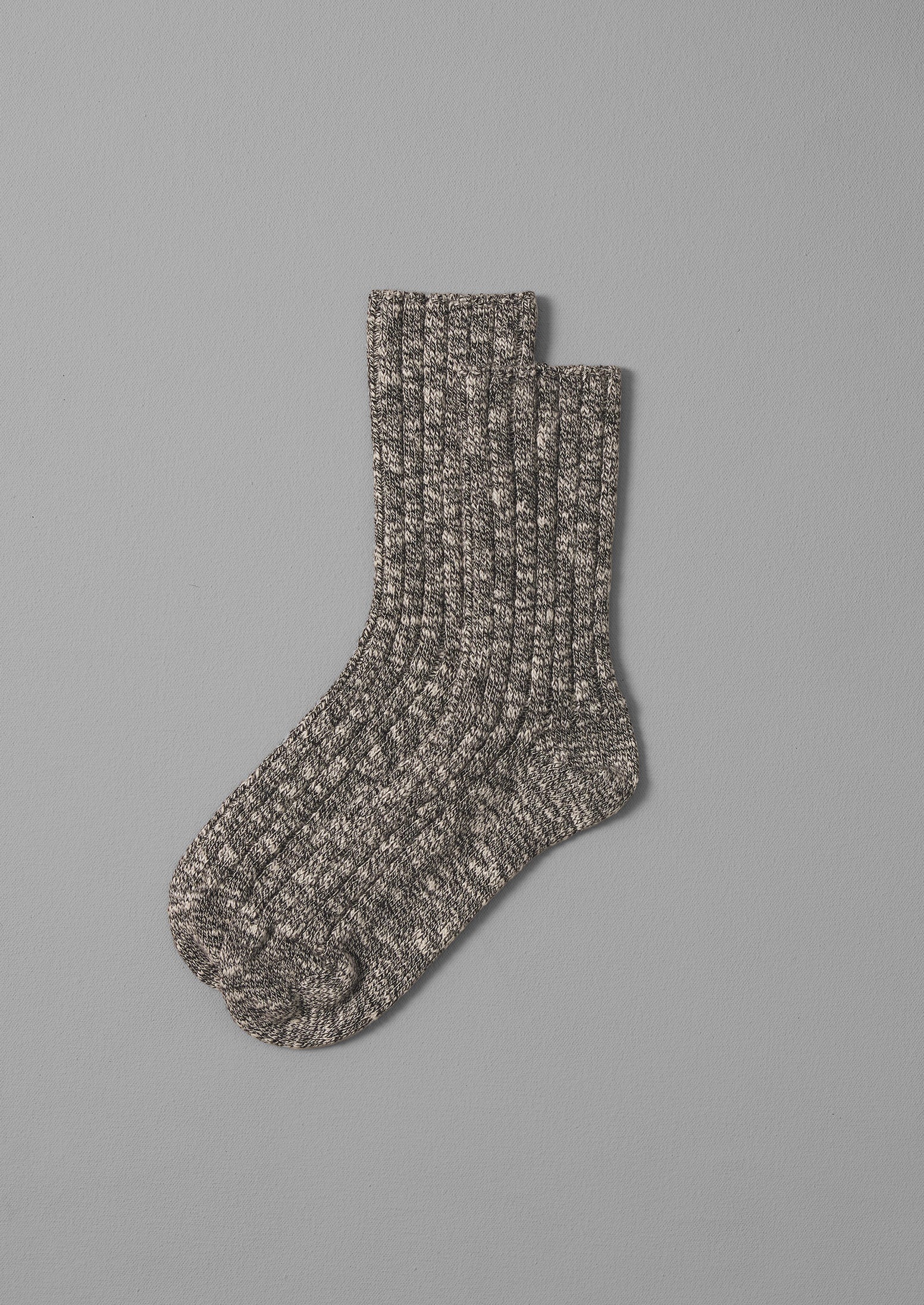 Granite Cotton Slub Rib Socks