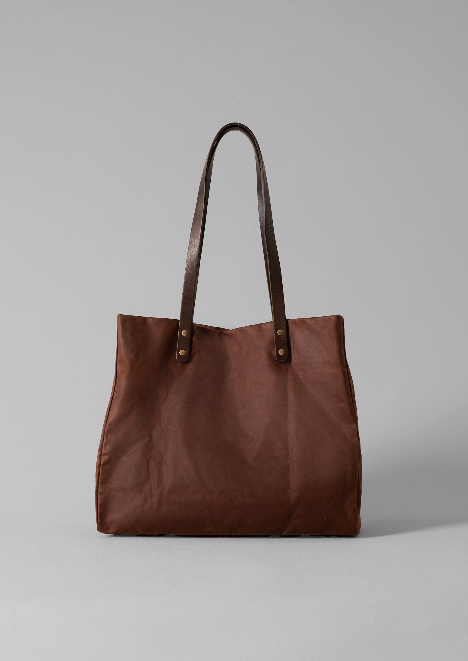 Chestnut Waxed Cotton Tote by Kate Sheridan