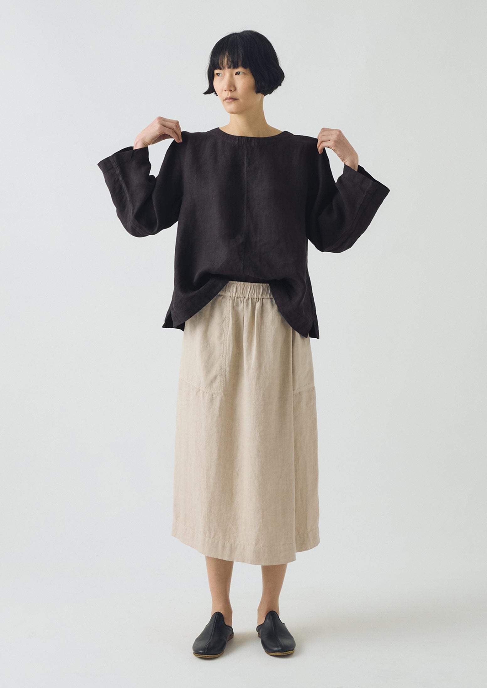 Sand Washed Linen Wrap Skirt – Lightweight & Stylish