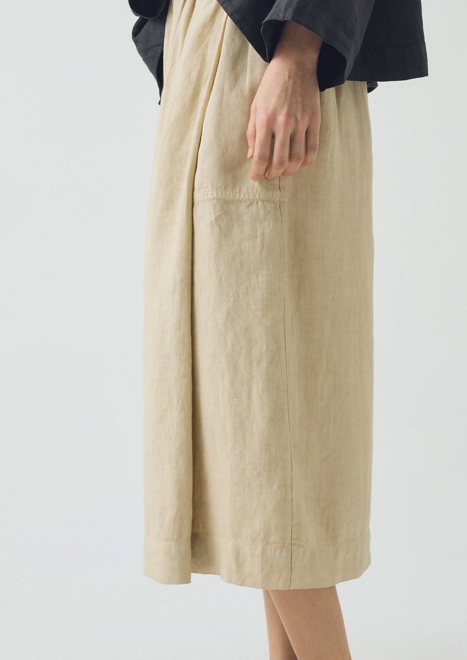 Sand Washed Linen Wrap Skirt – Lightweight & Stylish