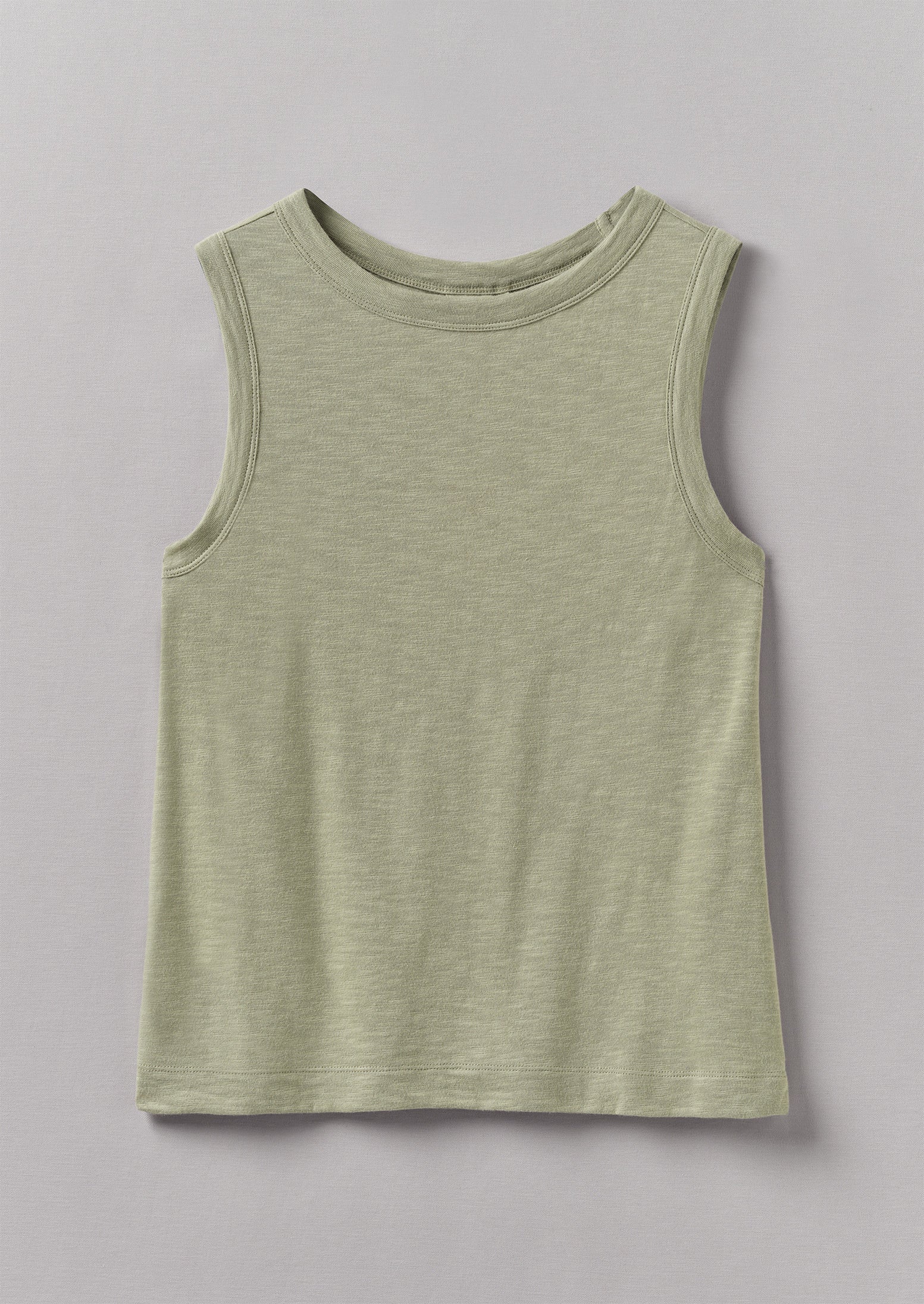 Organic Cotton Dyed Tank Top in Celadon Green