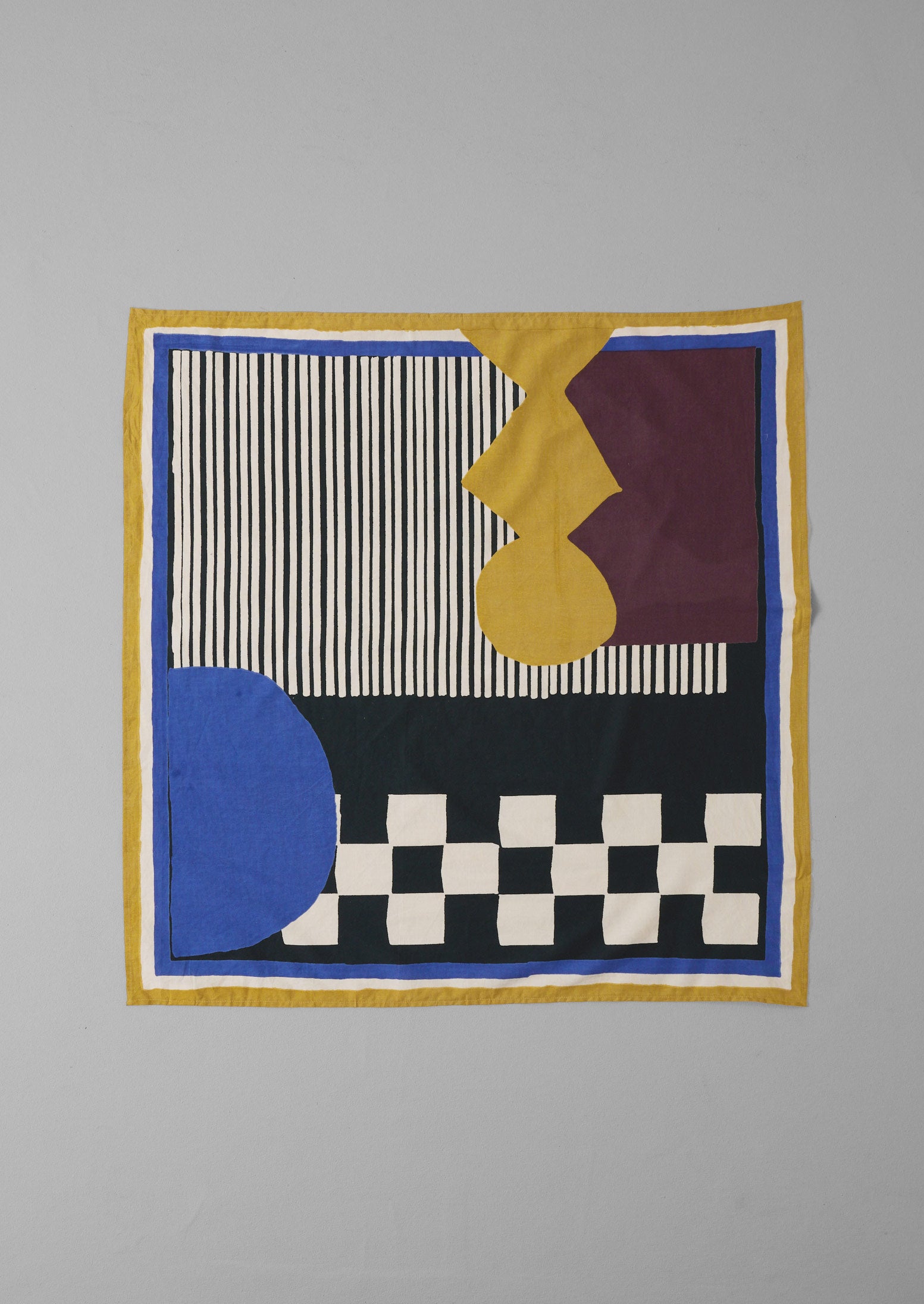 Stylish Geometric Cotton Bandana in Oil Print
