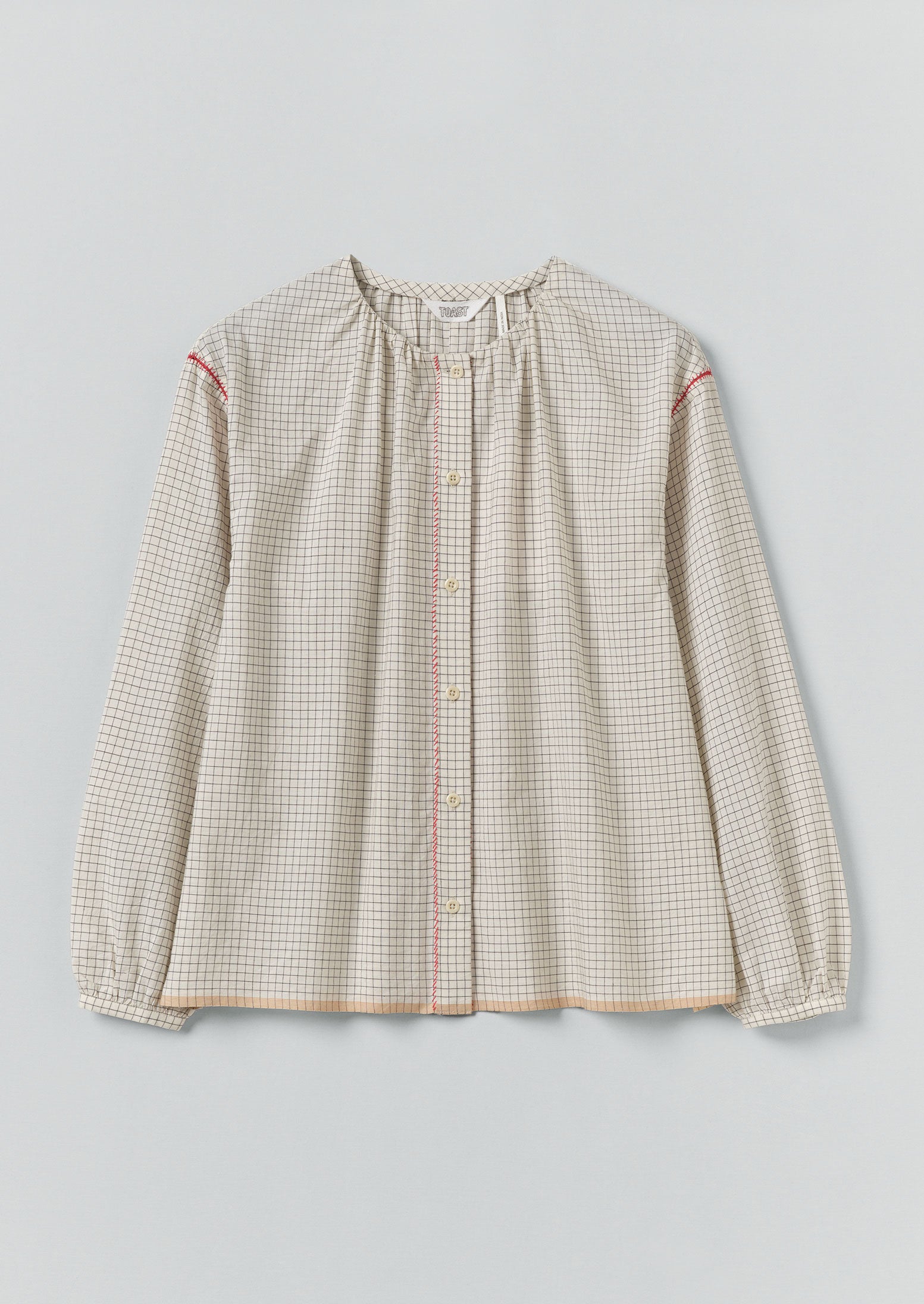 Mul Mul Shirt in Ecru - Graph Check Design