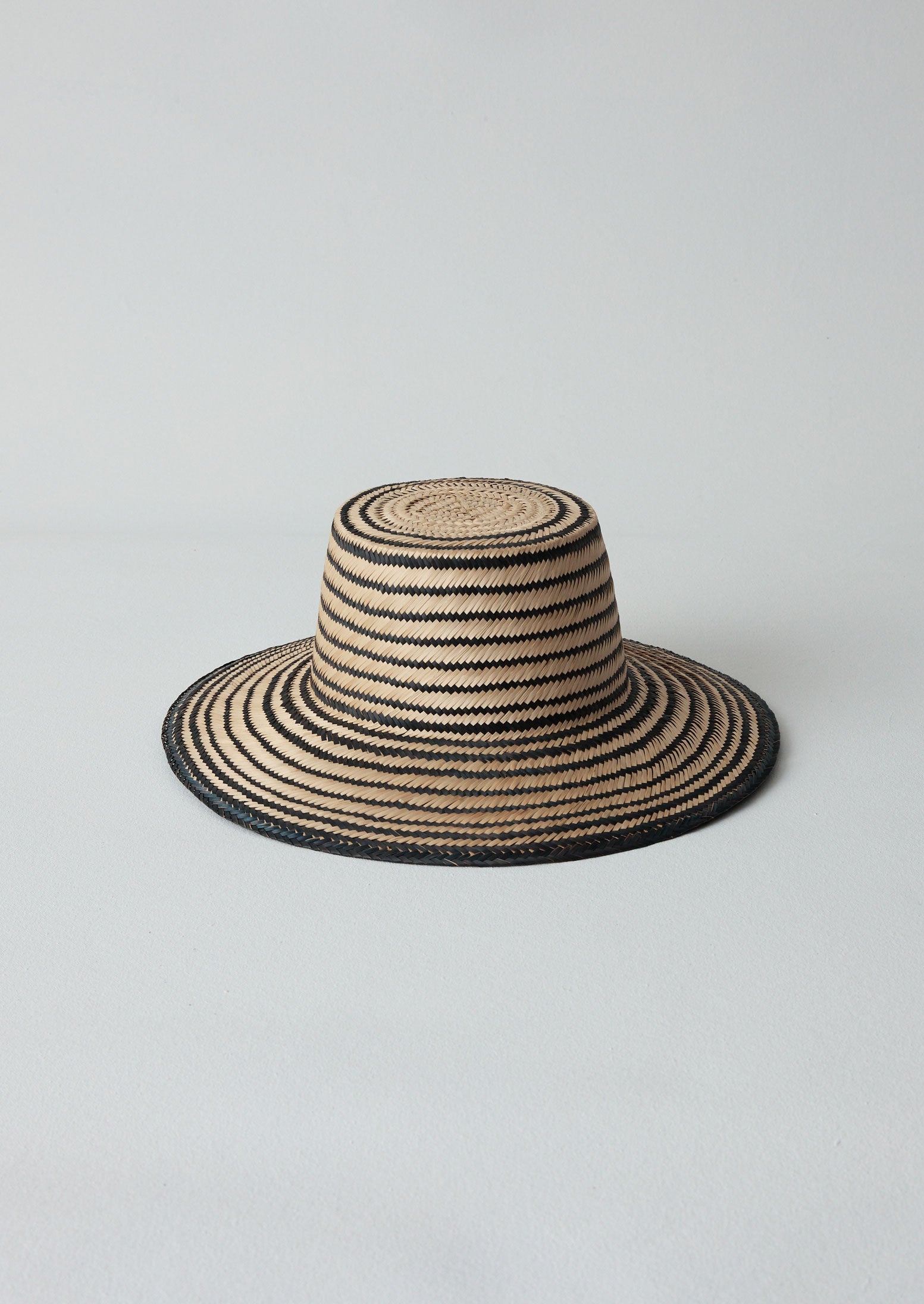 Black Guanabana Straw Hat - Natural Weave Style