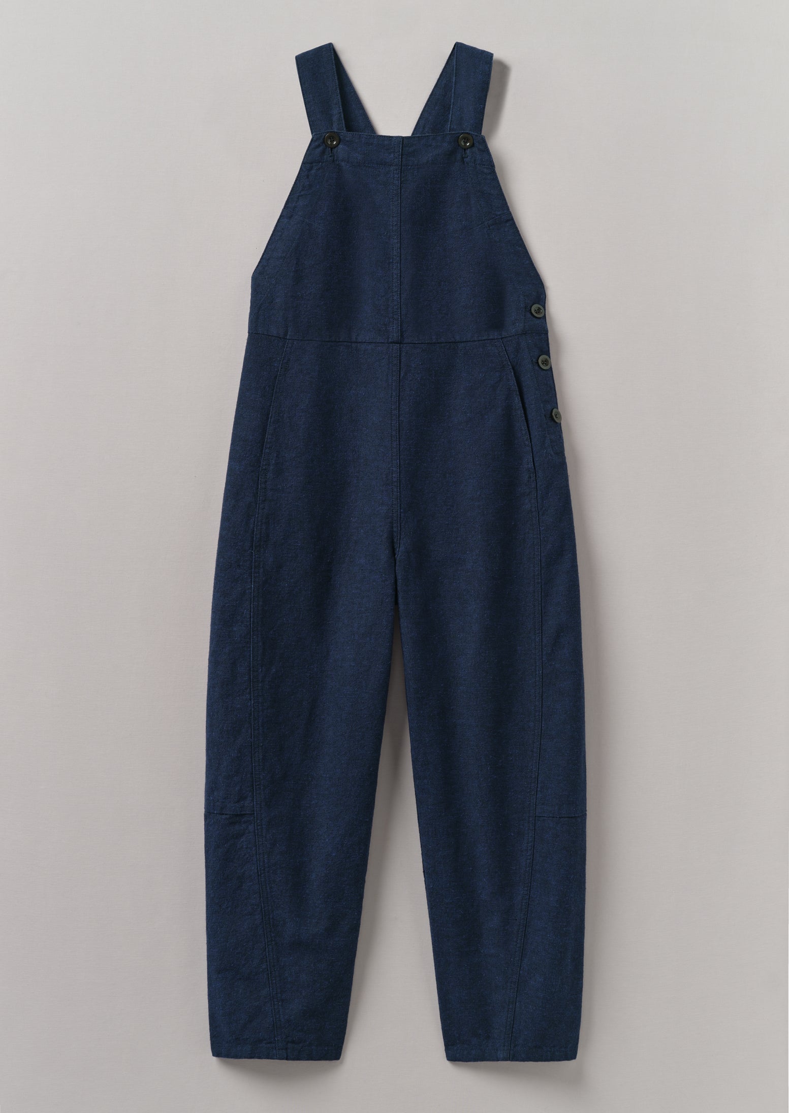 Dark Chambray Blue Hemp Canvas Dungarees