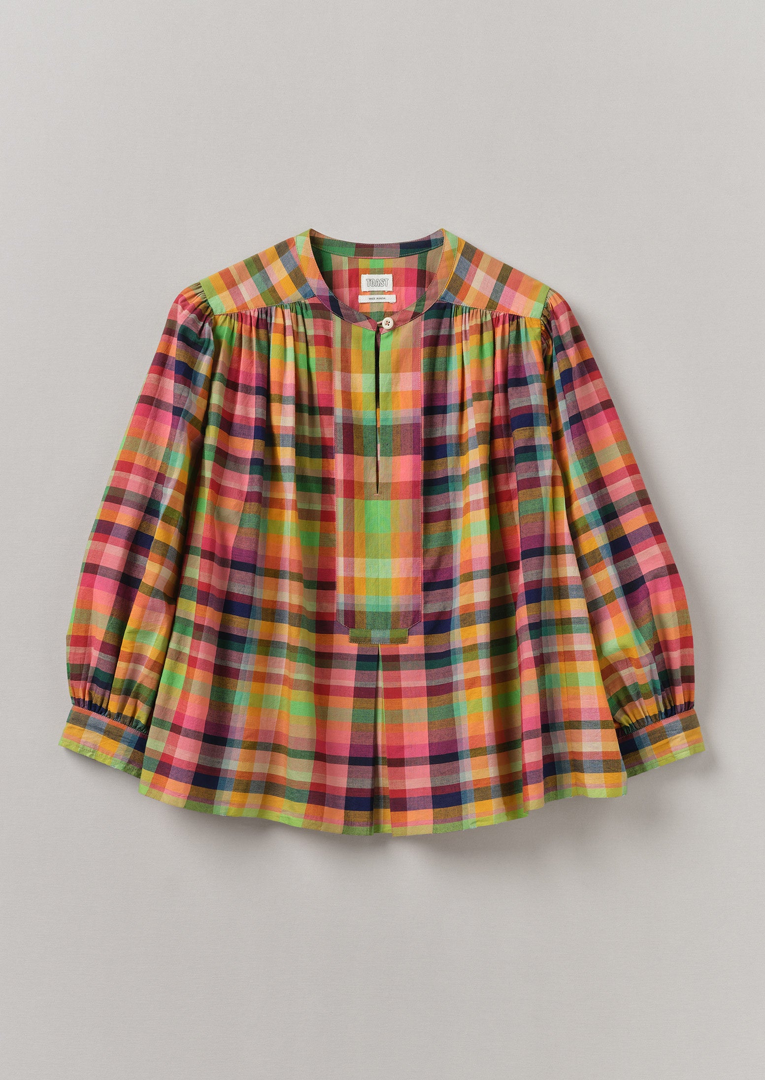 Handwoven Mulmul Shirt in Bright Multi Colors