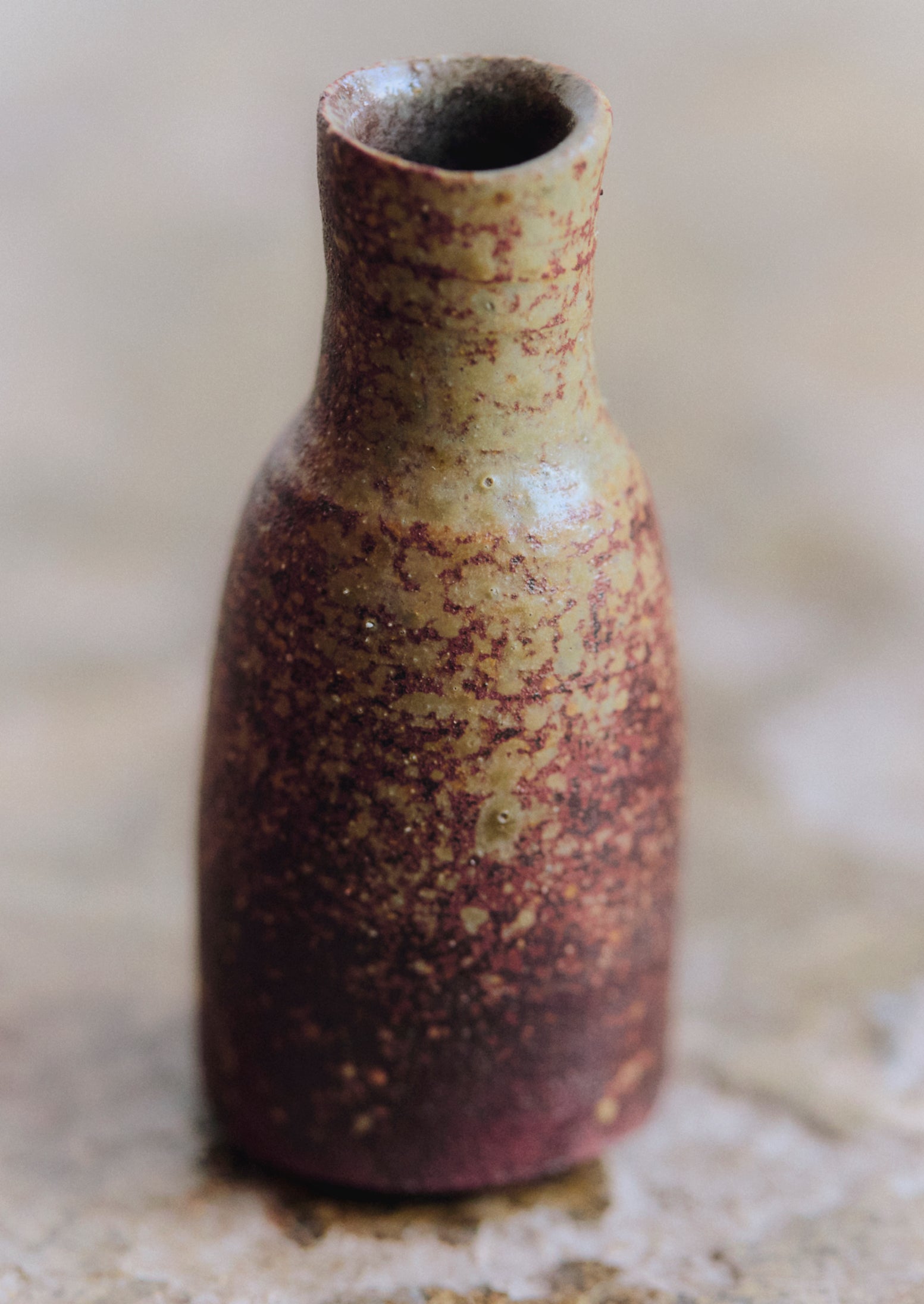 Laerke Moller Mini Ash Vase - Brown & Olive