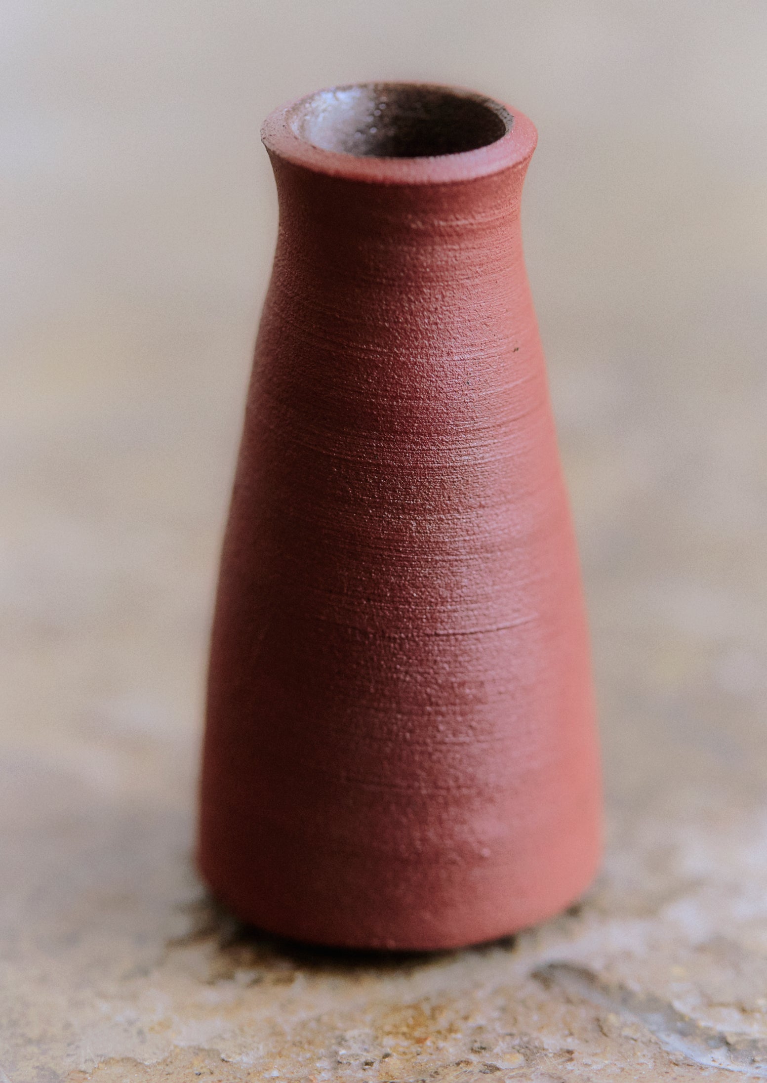 Mini Red Terracotta Vase by Laerke Moller