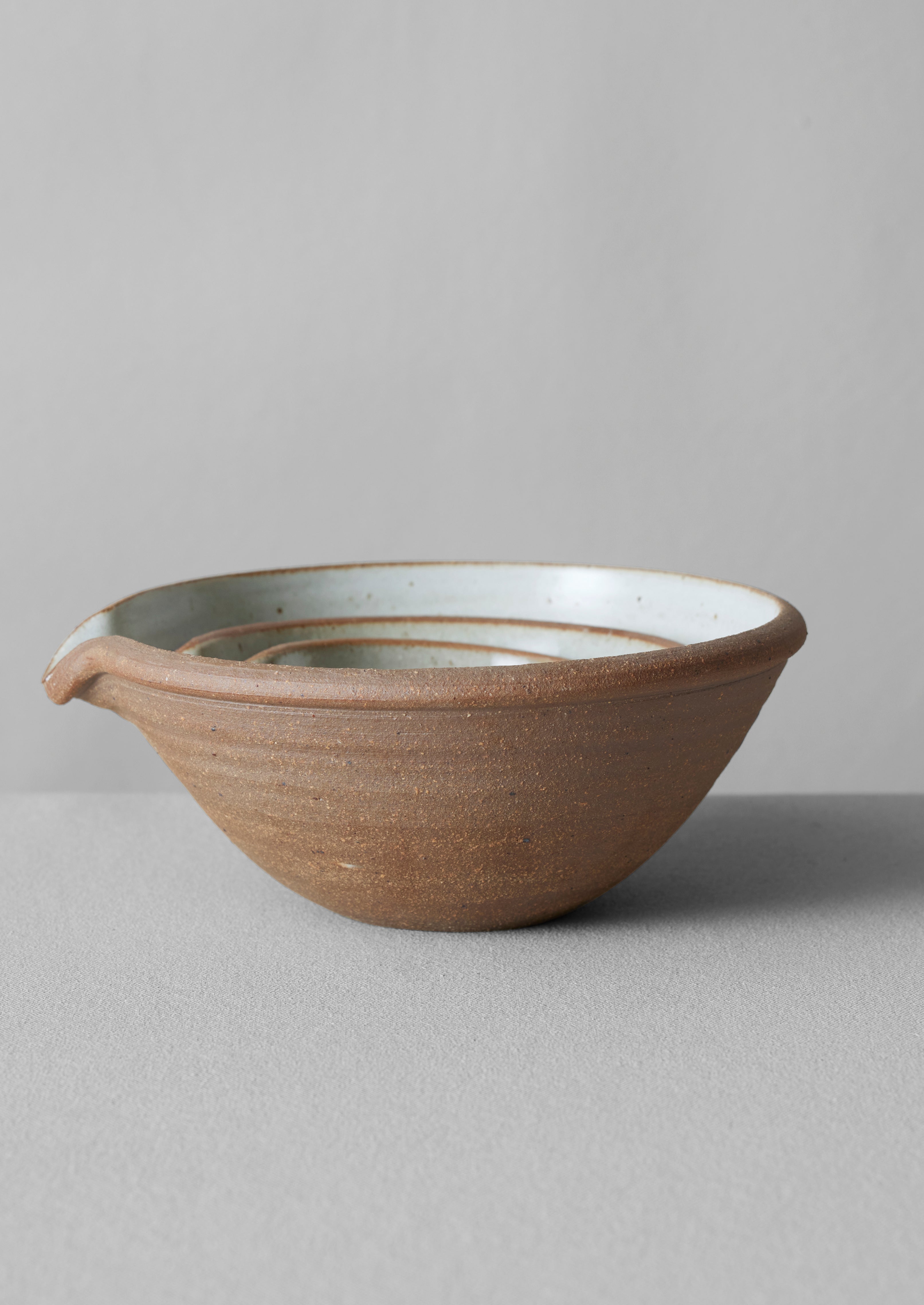 Leach Pottery Chalk Mixing Bowls for Baking