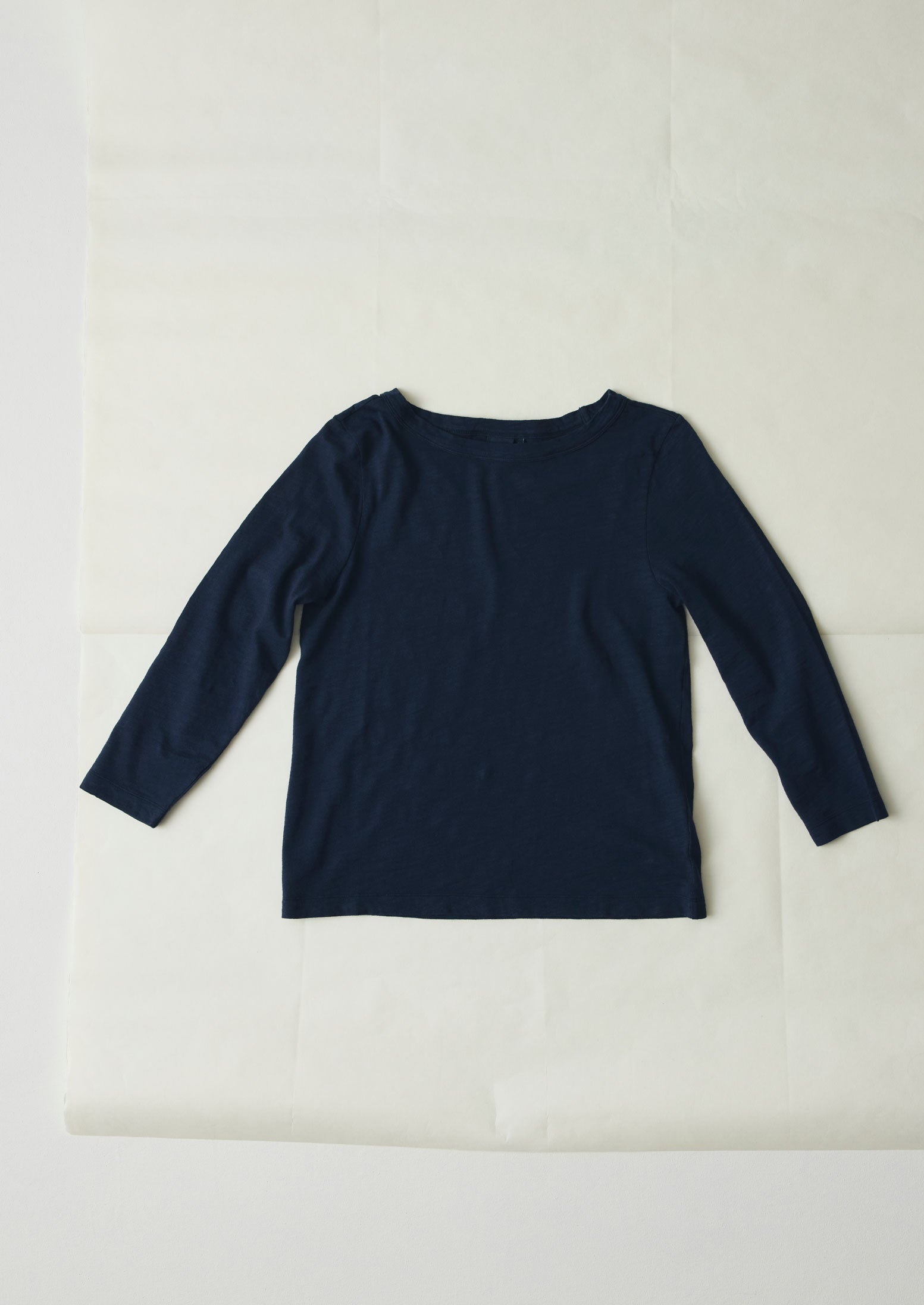 Dark Navy Boat Neck Tee by Lia Garment