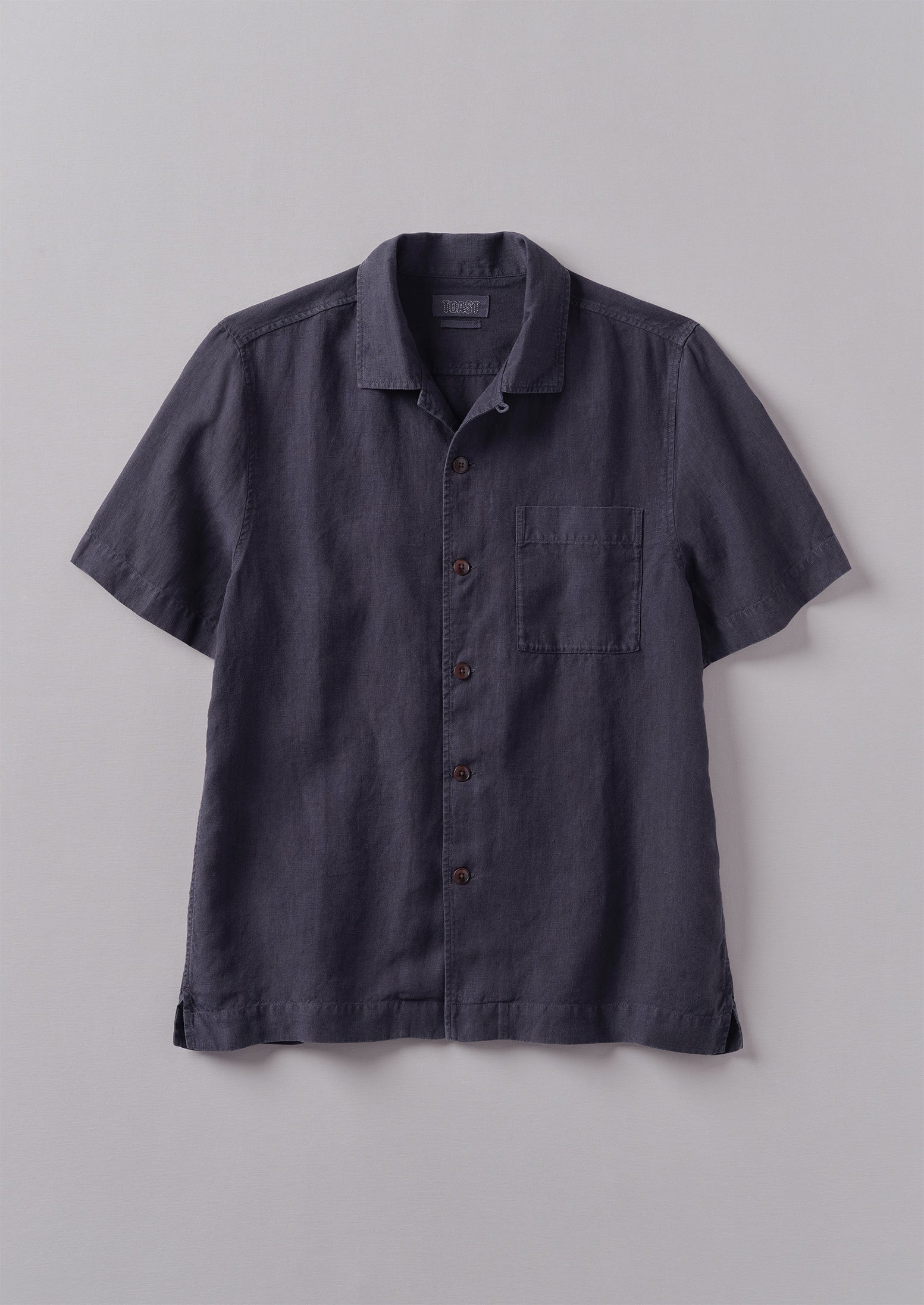 Slate Linen Short Sleeve Shirt – Lightweight & Breathable