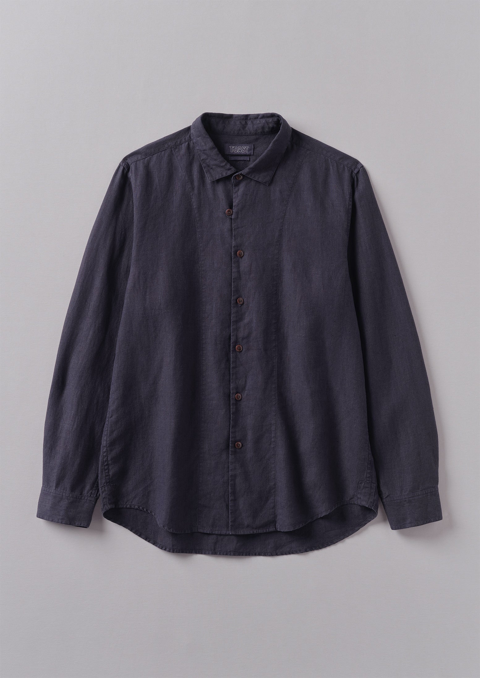 Slate Linen Button Shirt – Relaxed Fit