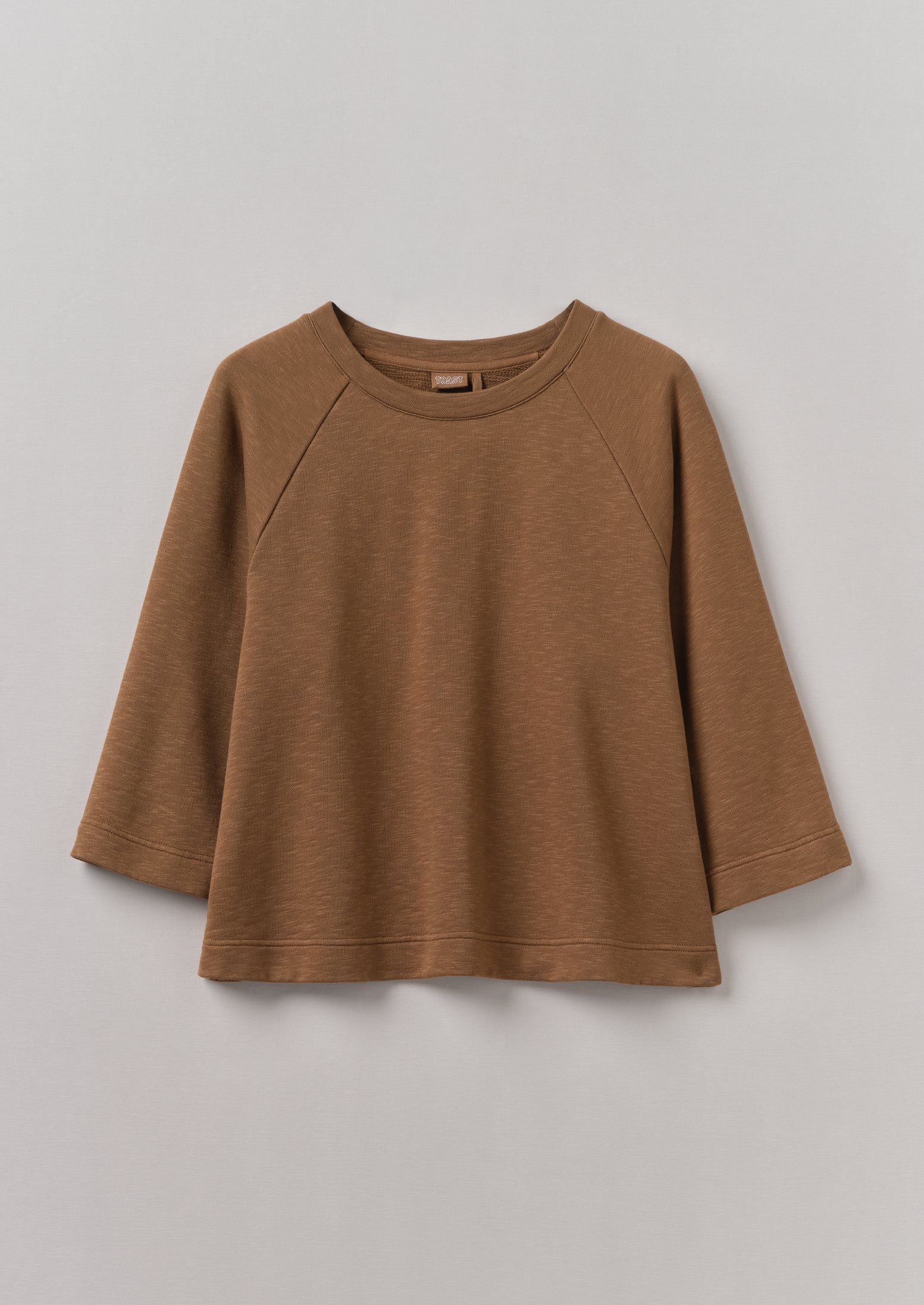 Brown Anise Cotton Jersey Sweater by Loopback
