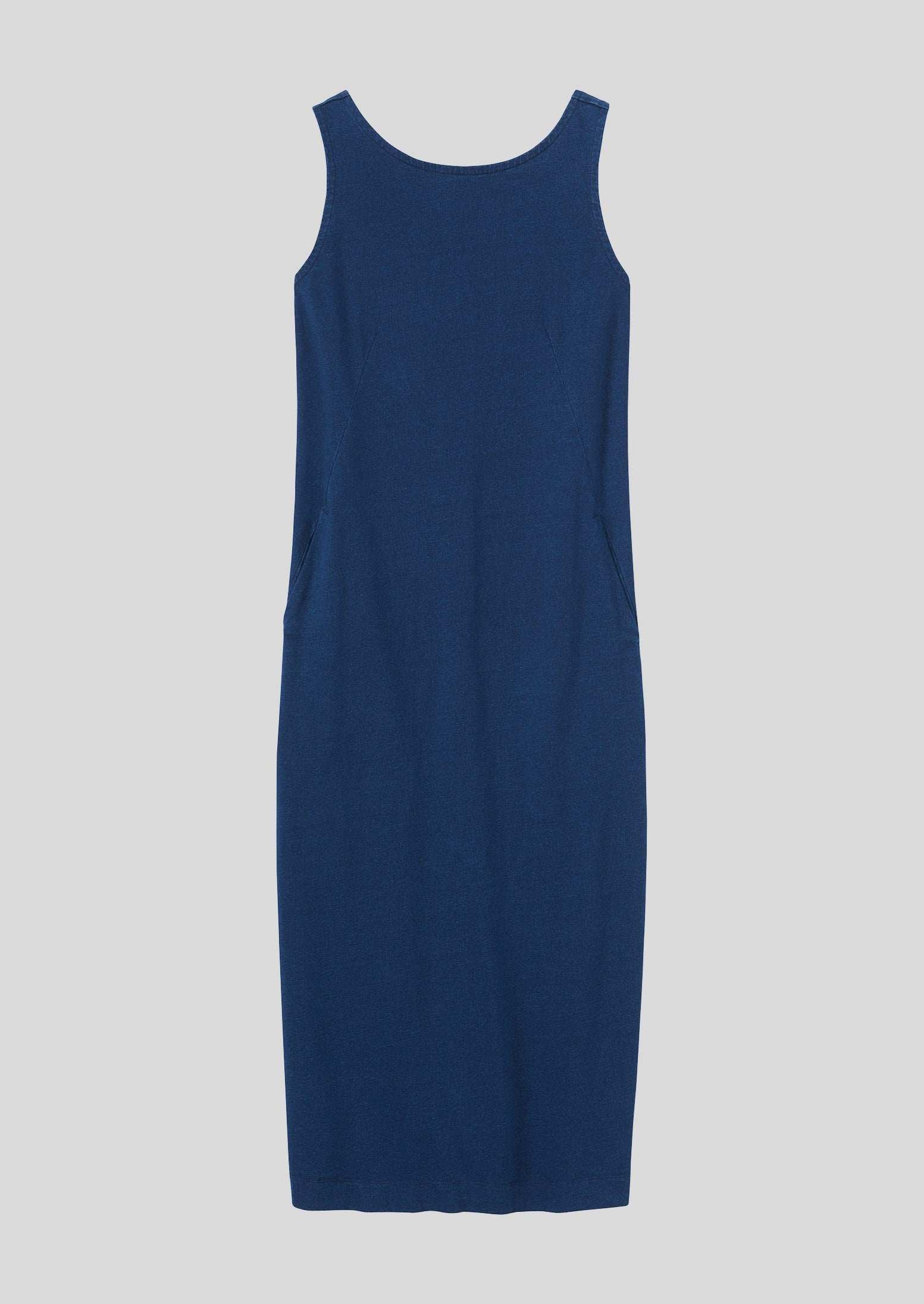 Lydia Indigo Washed Jersey Shift Dress