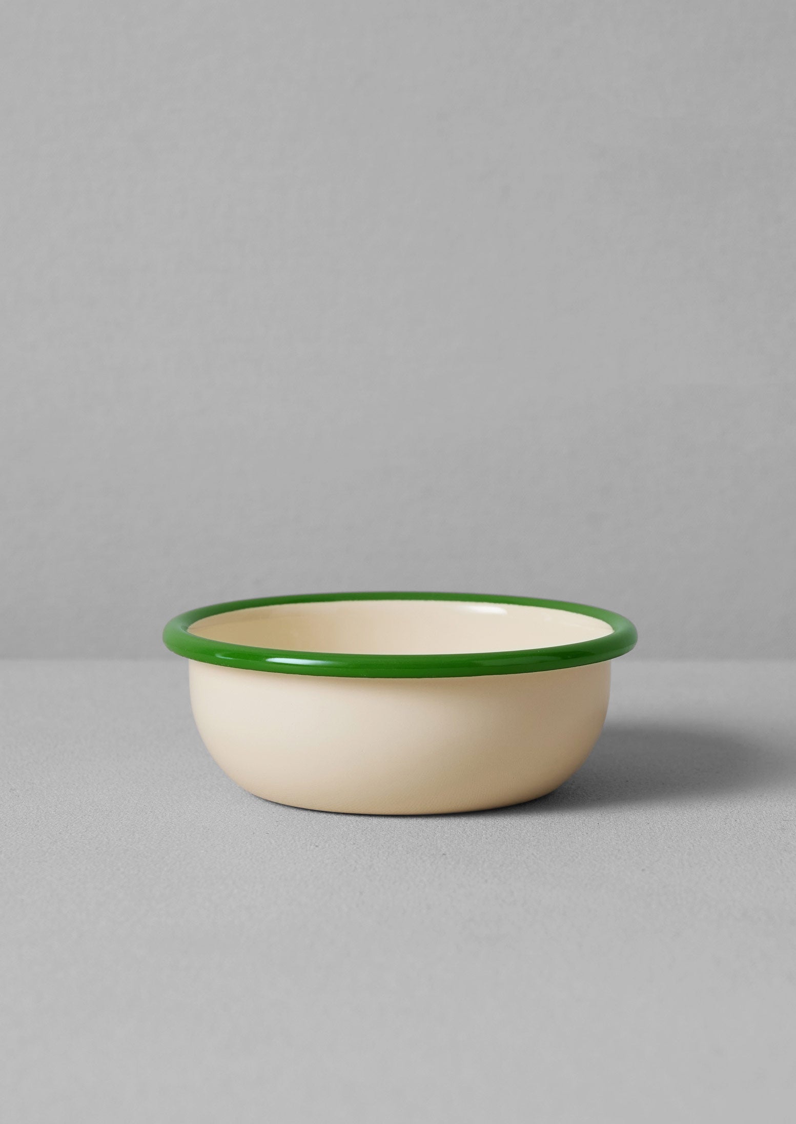 Cream & Leaf Enamel Picnic Bowl