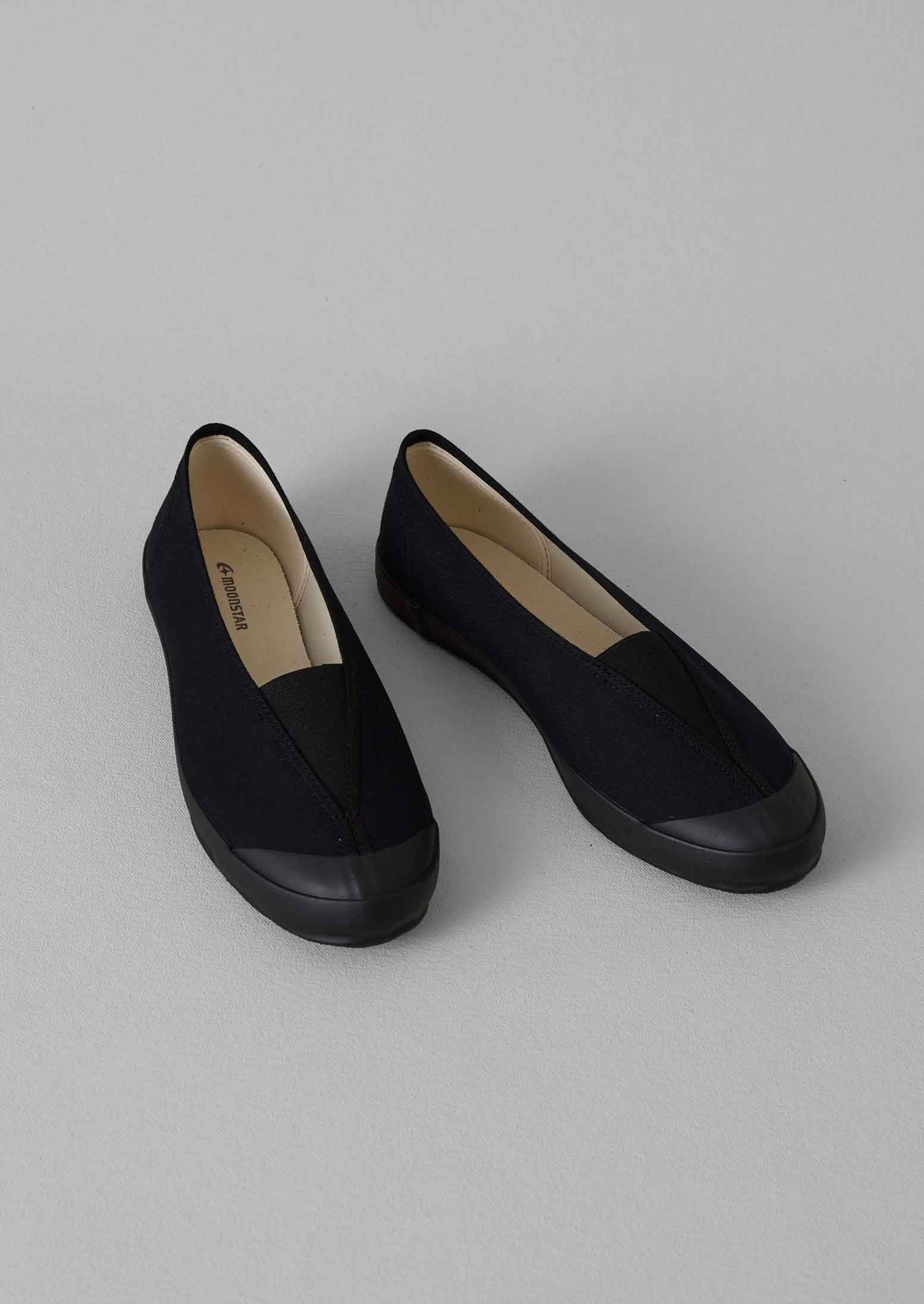 Black Moonstar Cotton Pumps for Women
