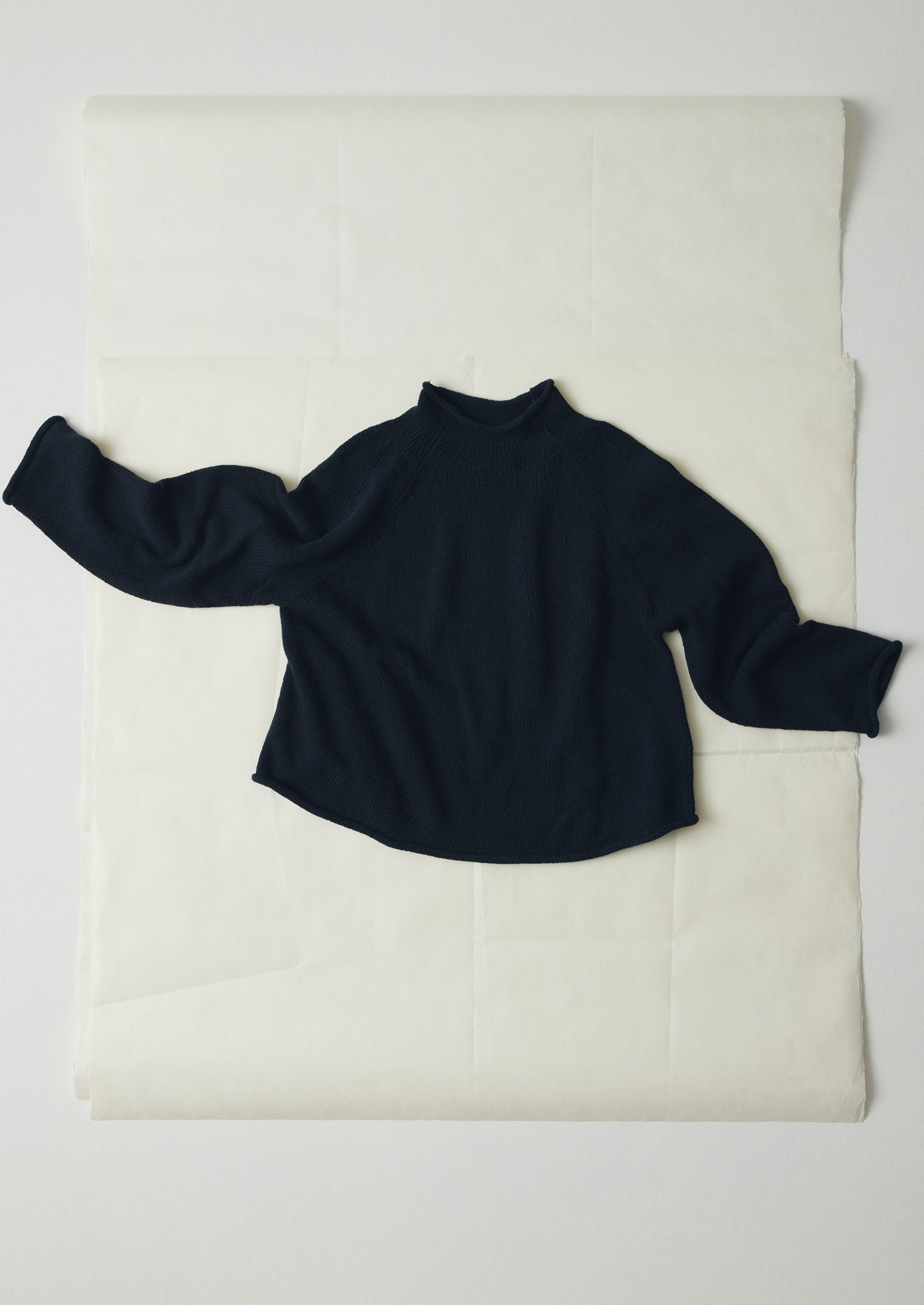 Dark Navy Organic Cotton Linen Sweater