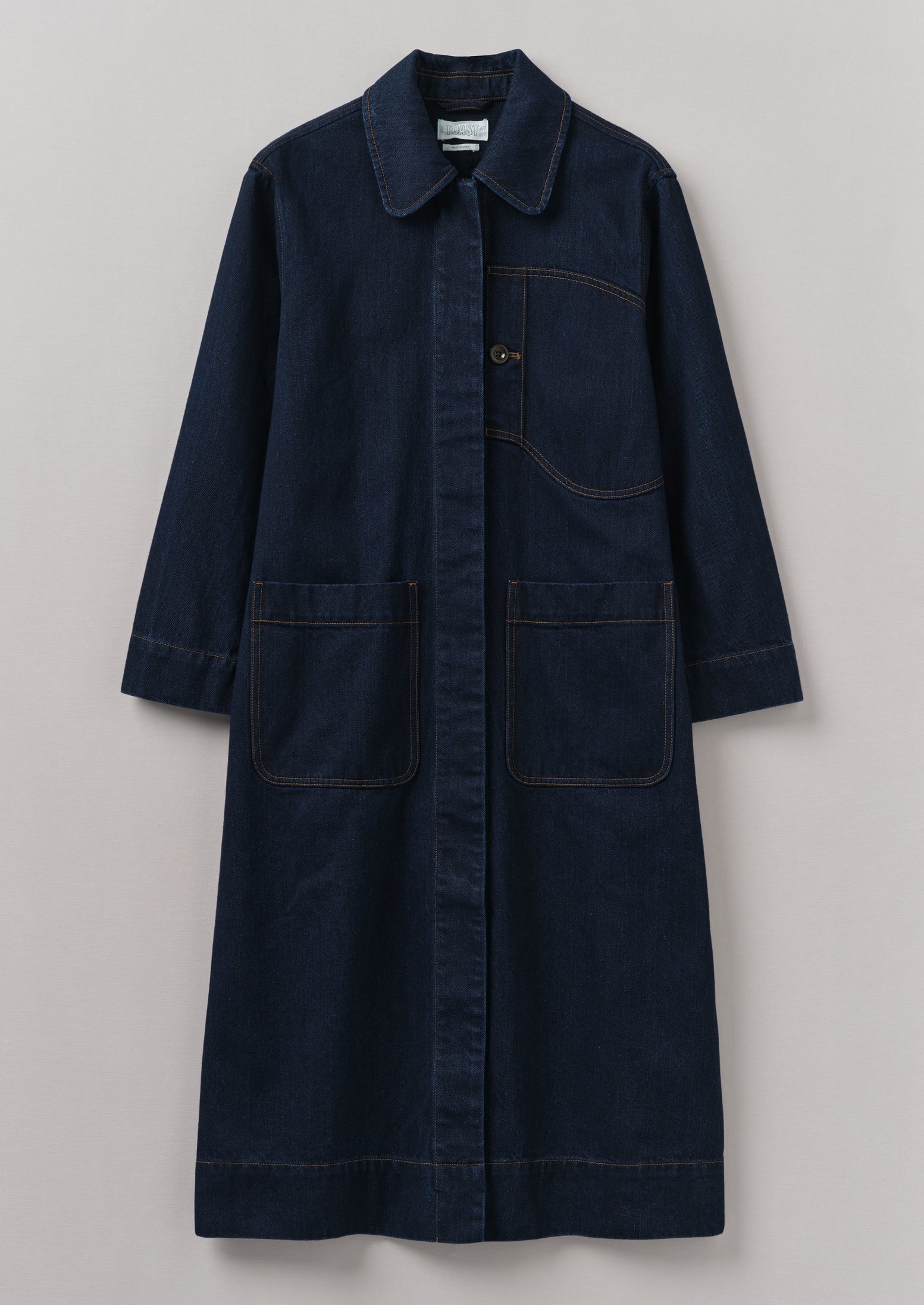 Indigo Japanese Denim Patch Pocket Coat