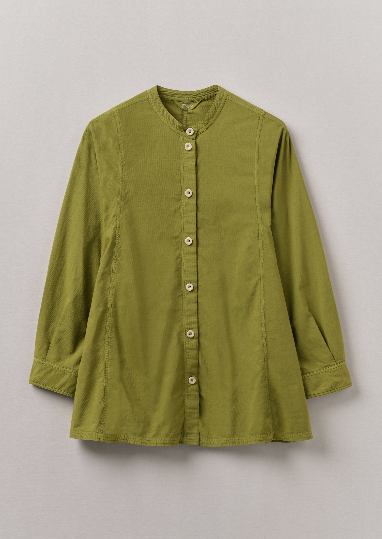 Pea Shoot Striped Cotton Poplin Shirt