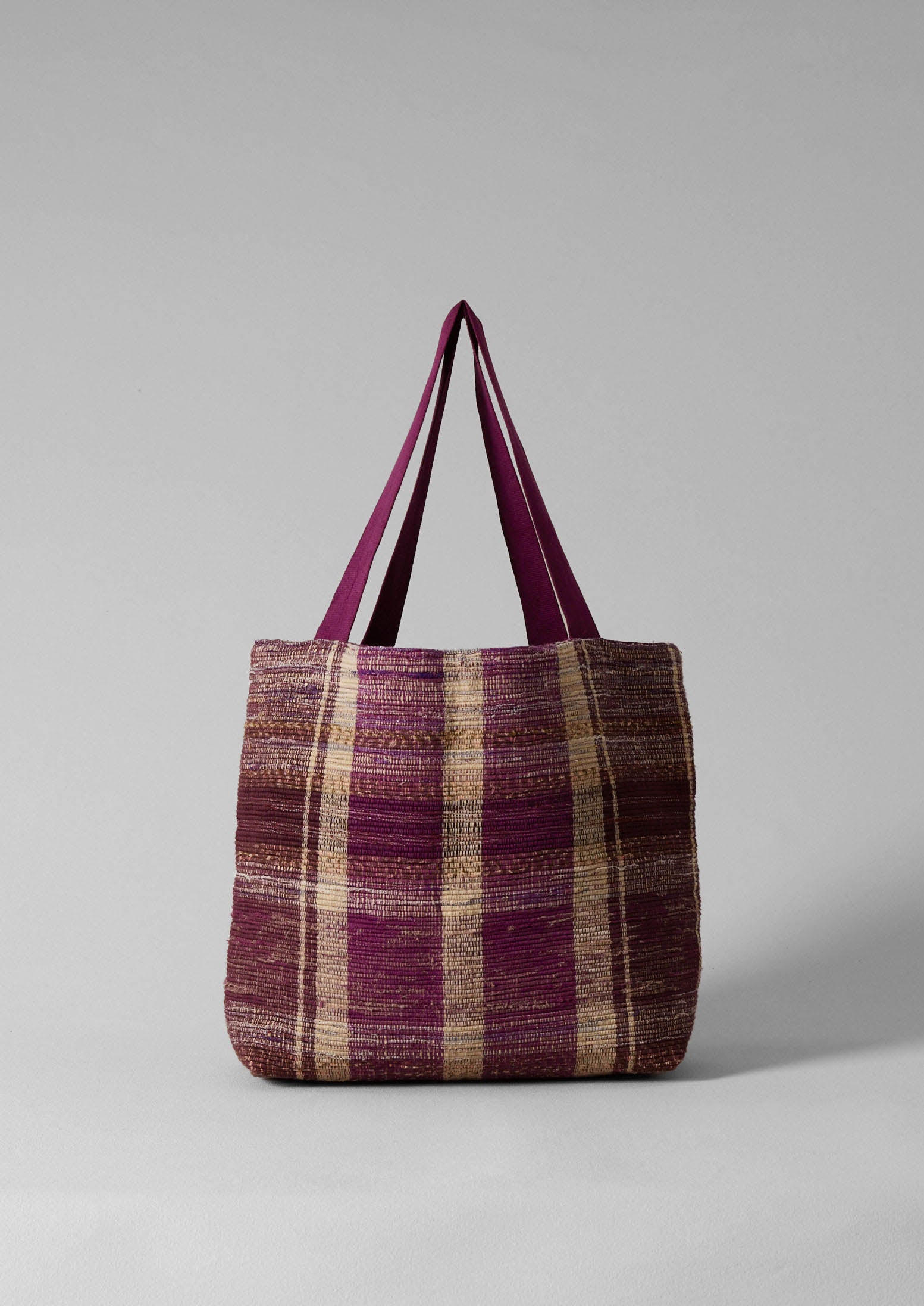 Berry Fabric Scrap Check Bag for Sewing