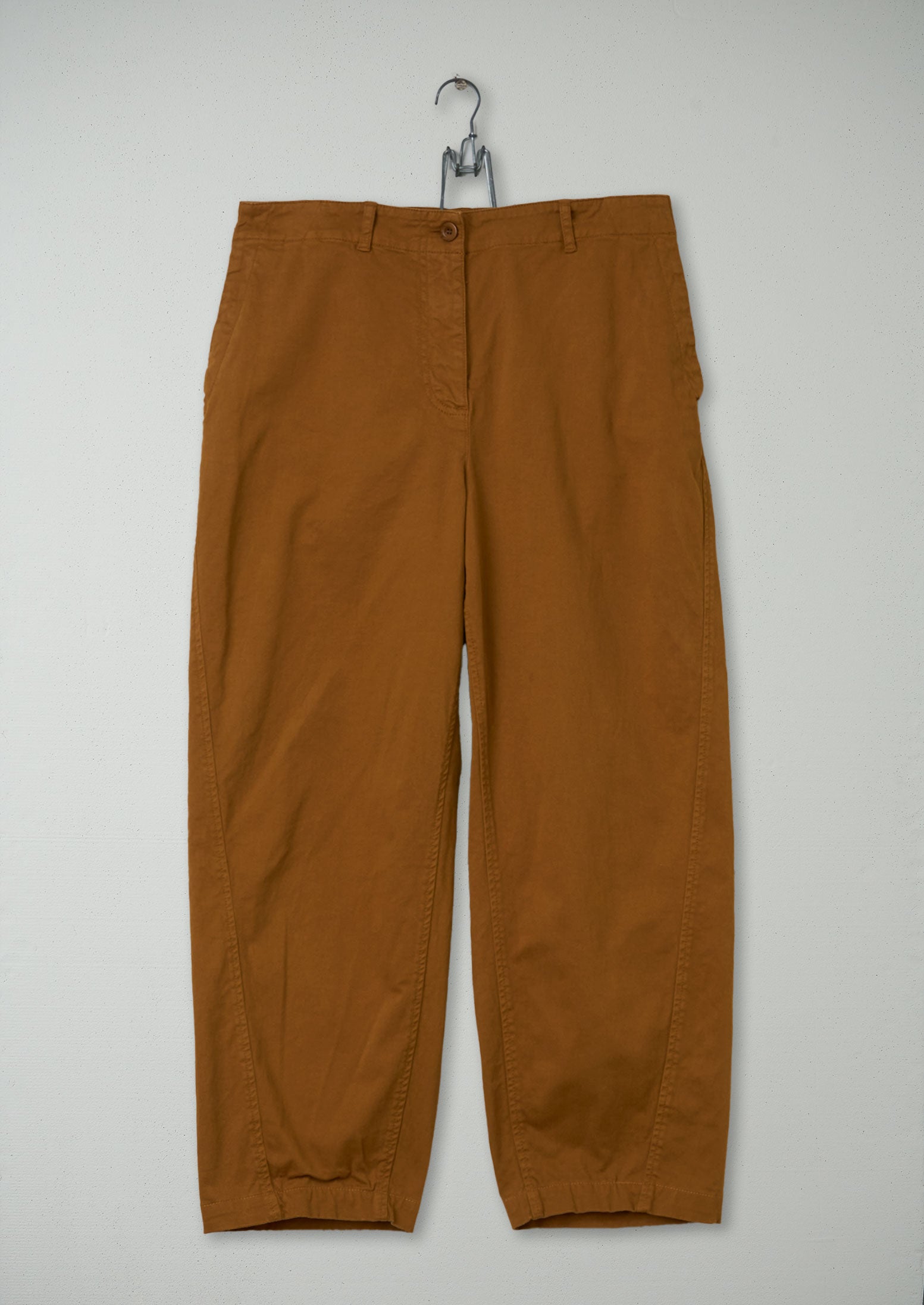 Russet Cotton Twill Trousers - Size 12 for Comfort