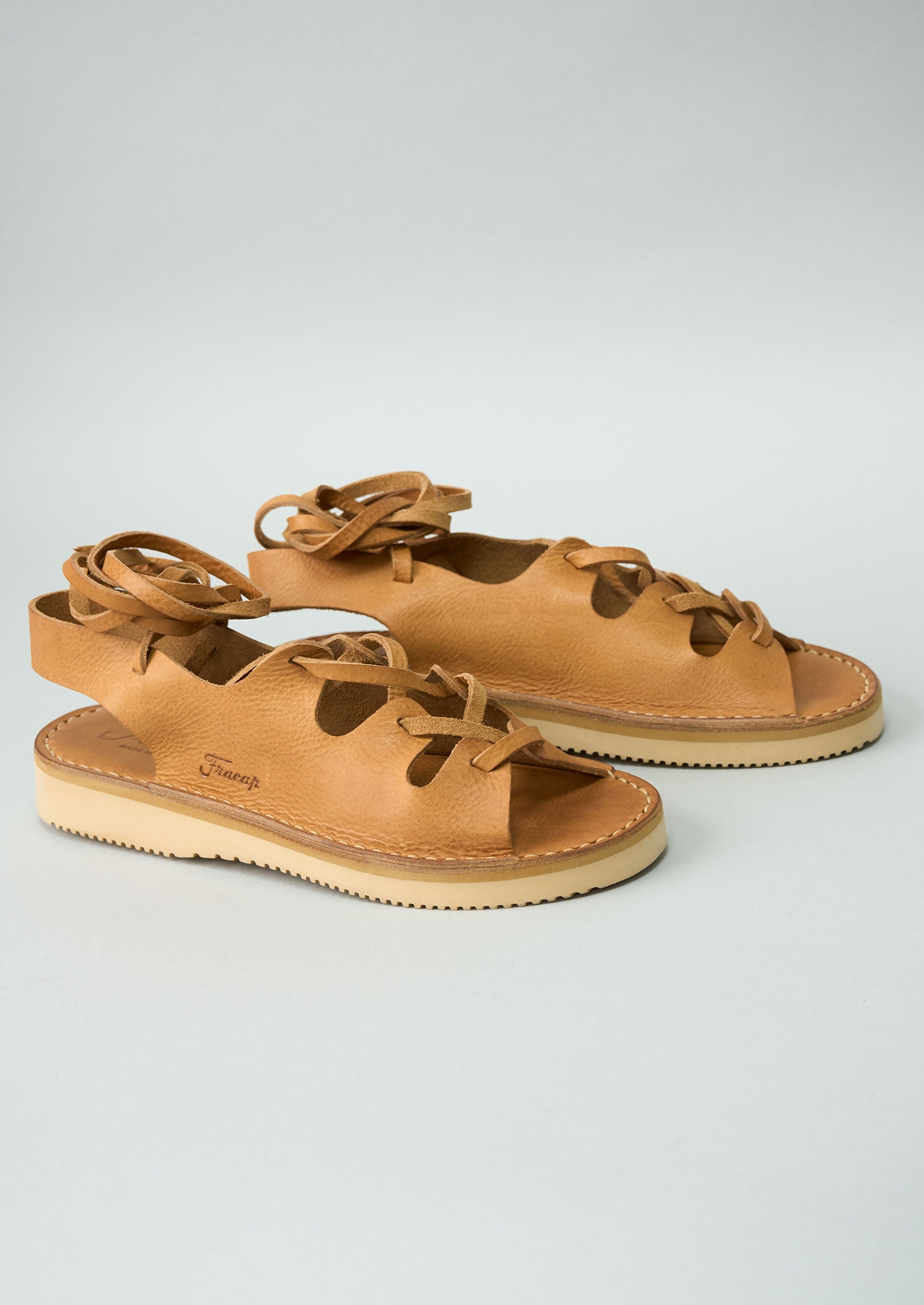 Fracap Tan Lace-Up Sandals – Size 36