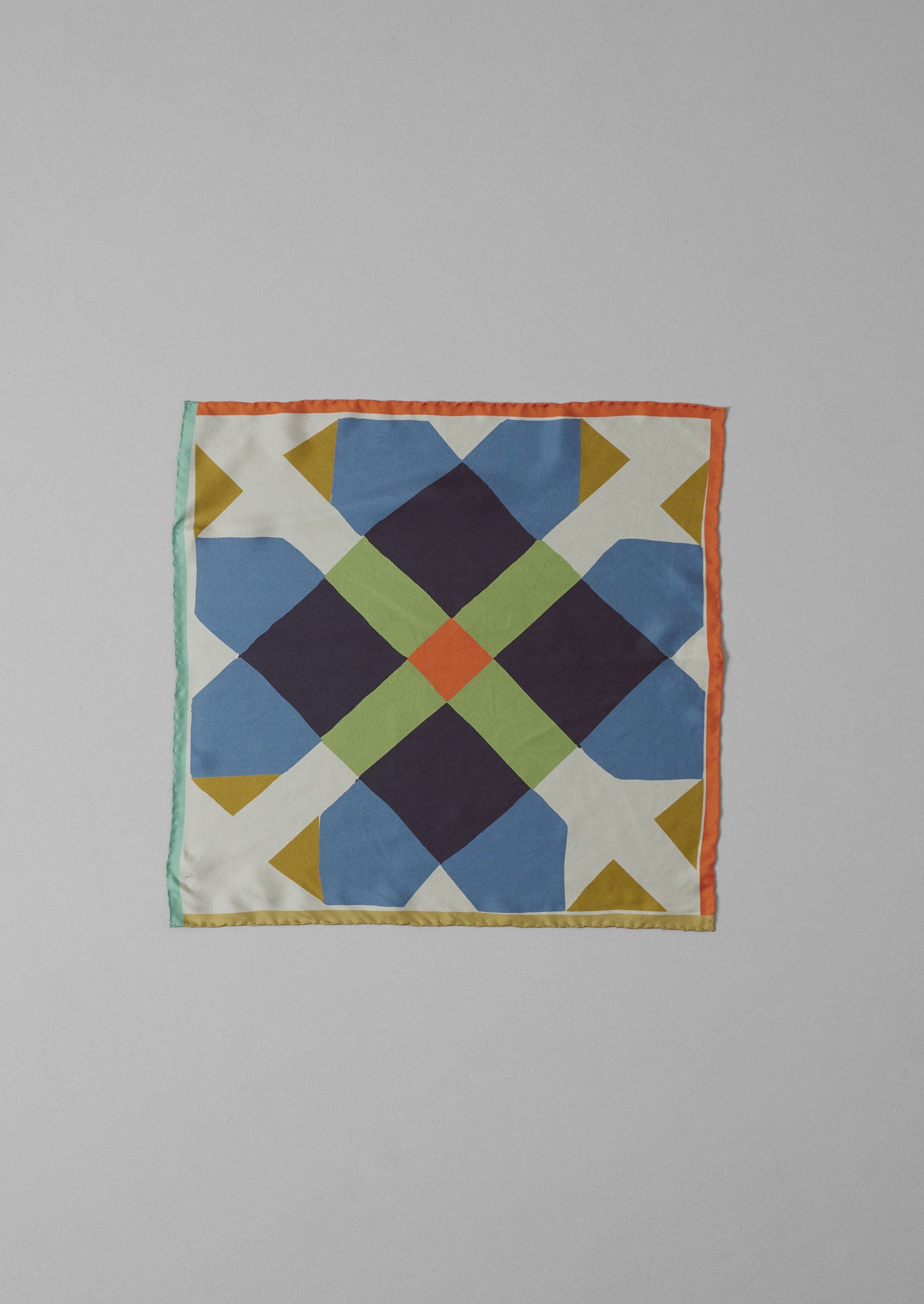 Cornflower Silk Pinwheel Bandana Scarf