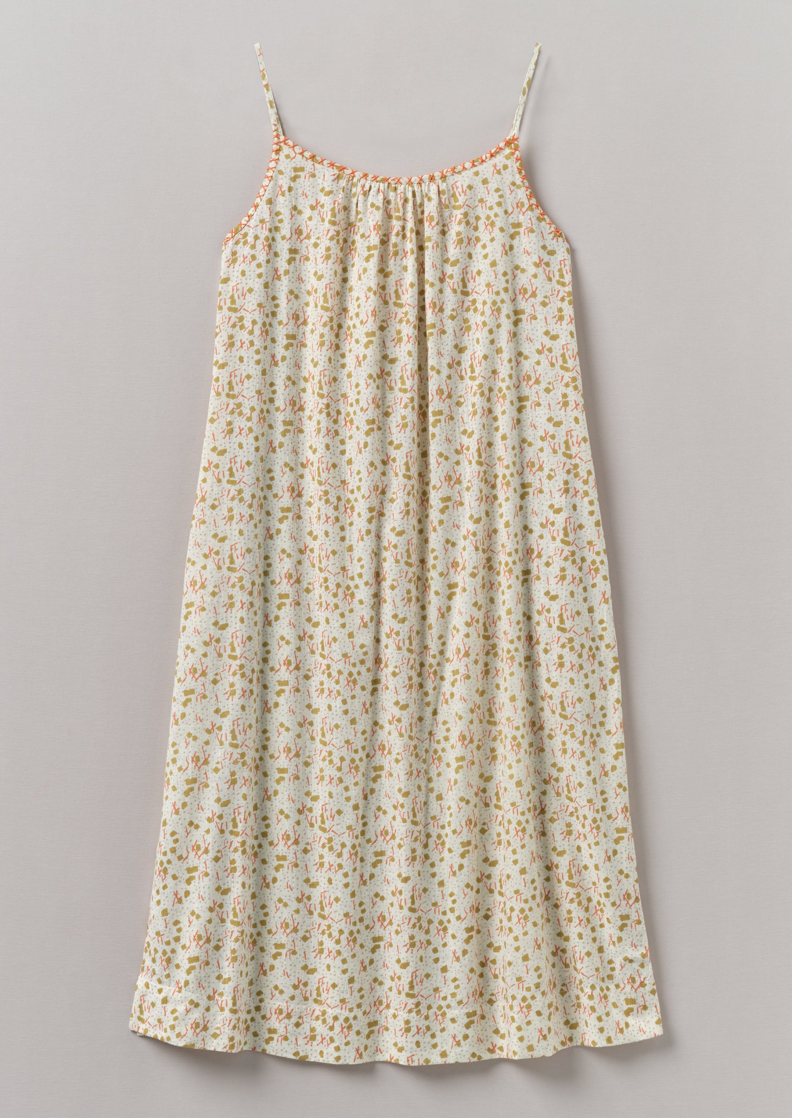 Kite Print Cotton Nightdress – Ecru & Multi