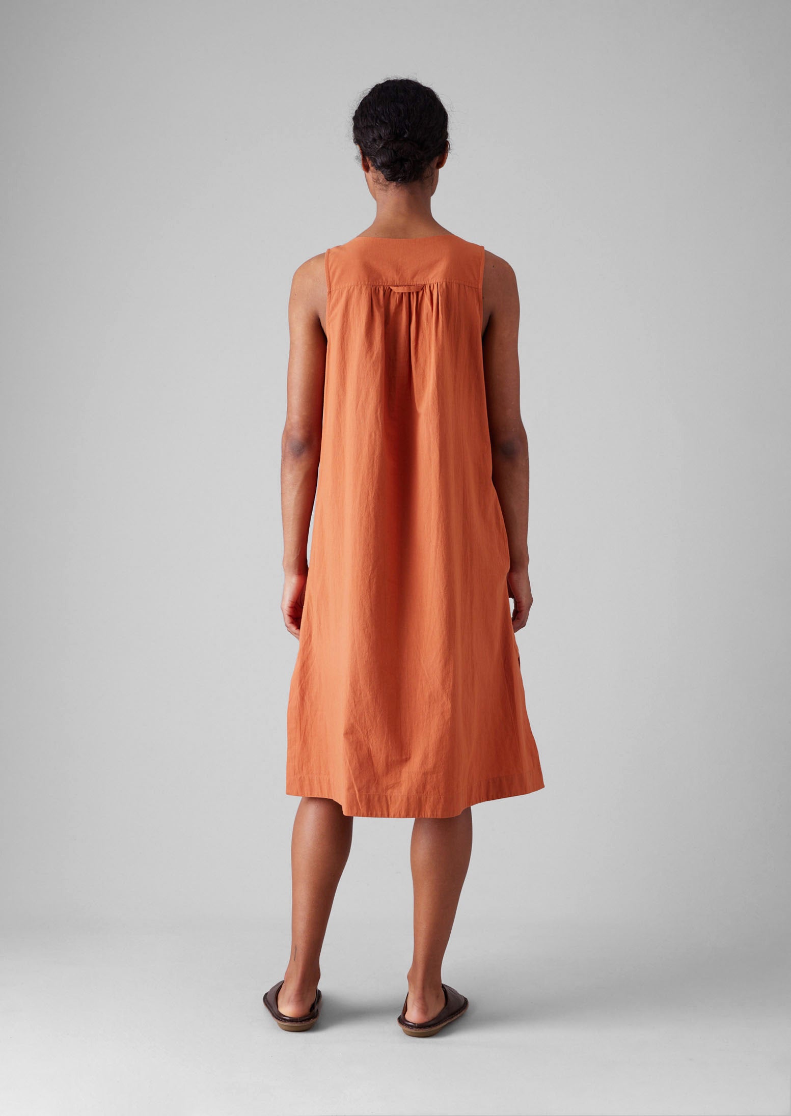 Coral Smocked Cotton Nightdress – Soft & Breathable