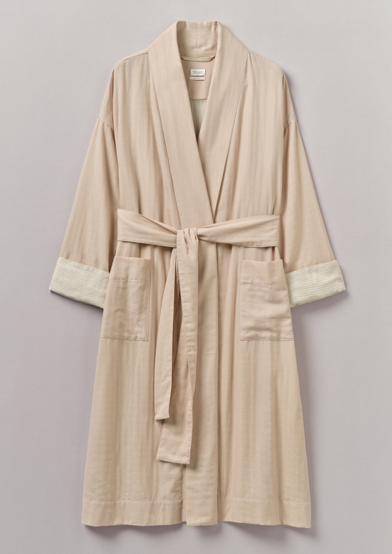 Soft Heather & Celery Cotton Double-Faced Gown