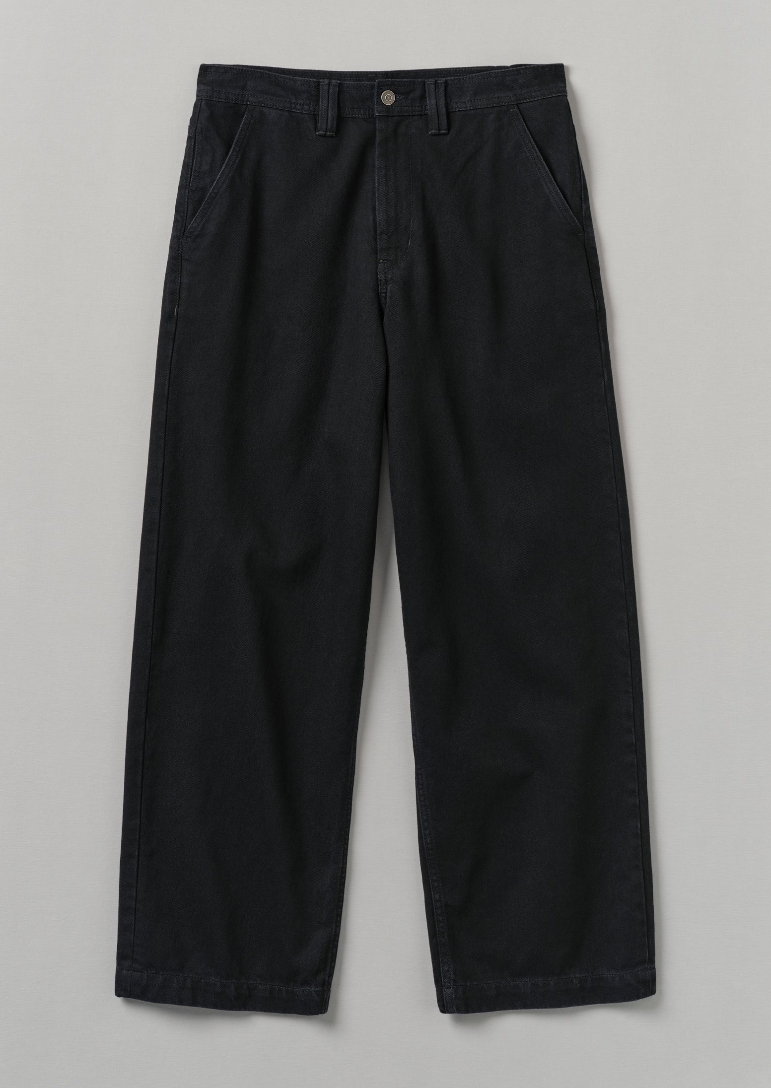Black Straight Leg Denim Pants