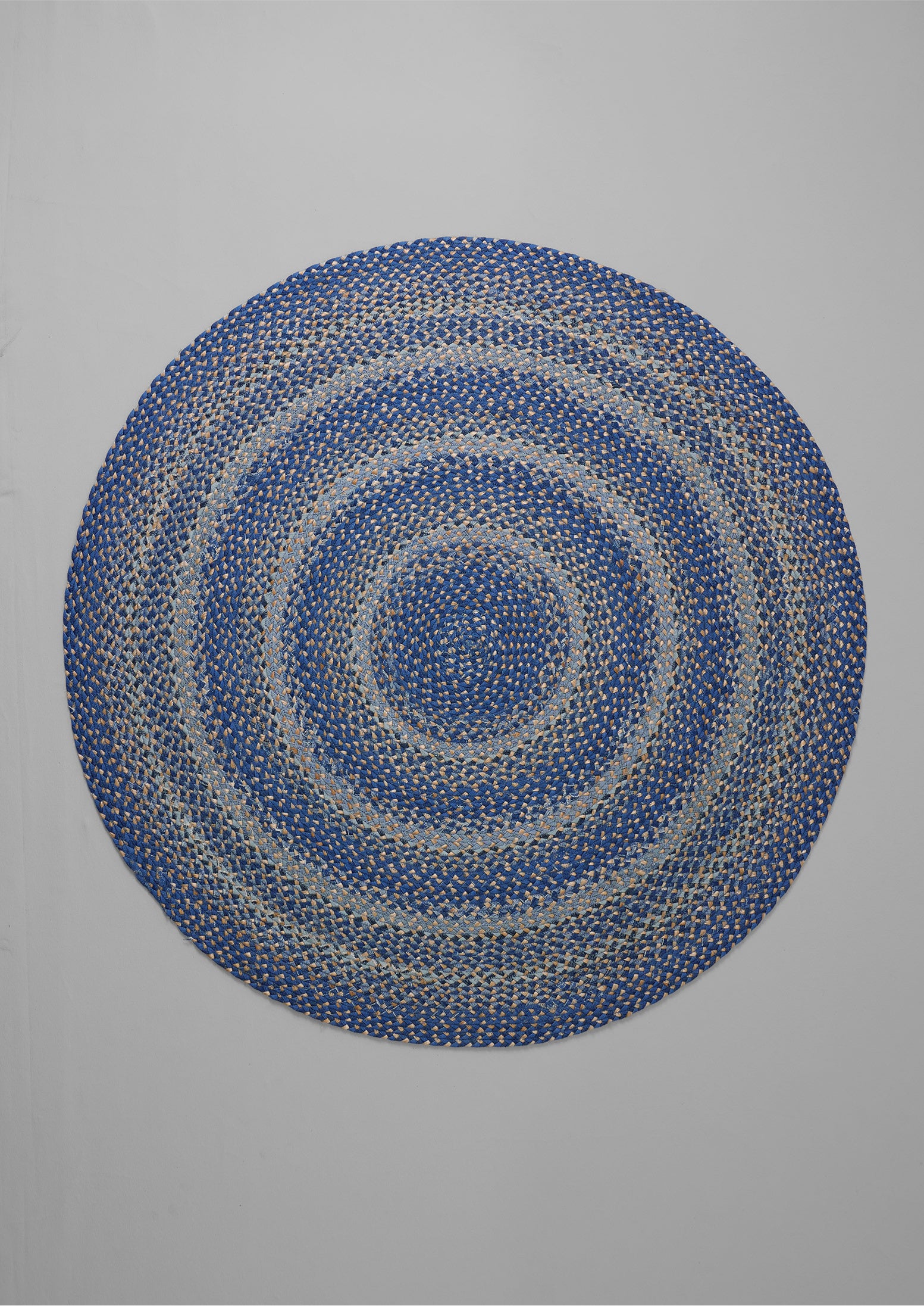 Denim & Jute Braided Rug - Eco-Friendly Home Decor