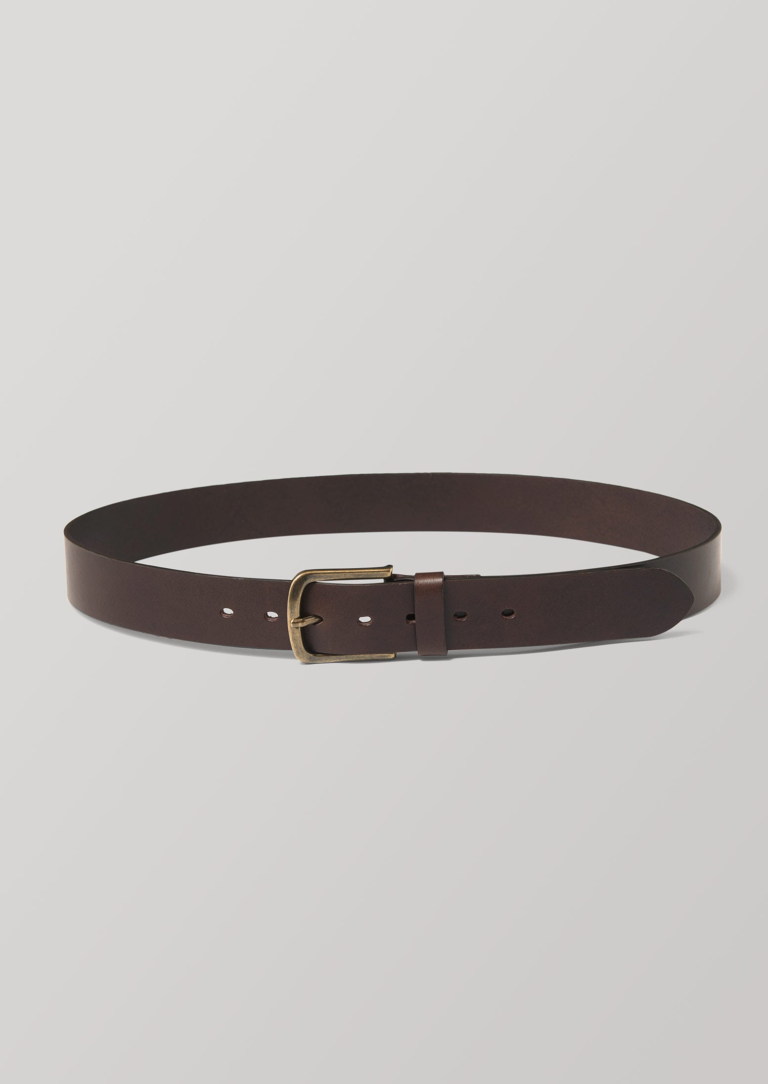 Dark Brown Vegetable Tanned Leather Belt