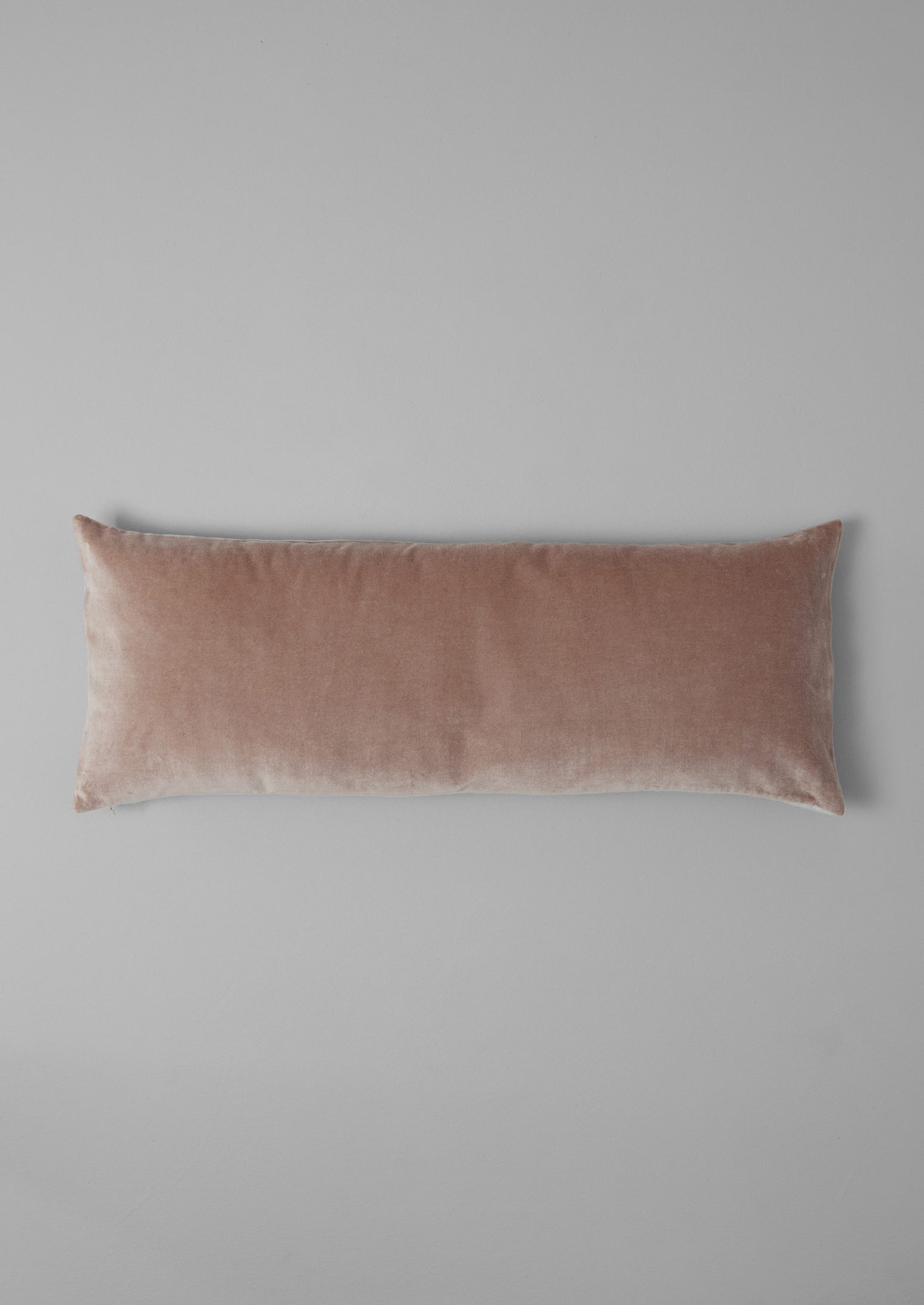 Natural Velvet Bolster Pillow - Hellebore