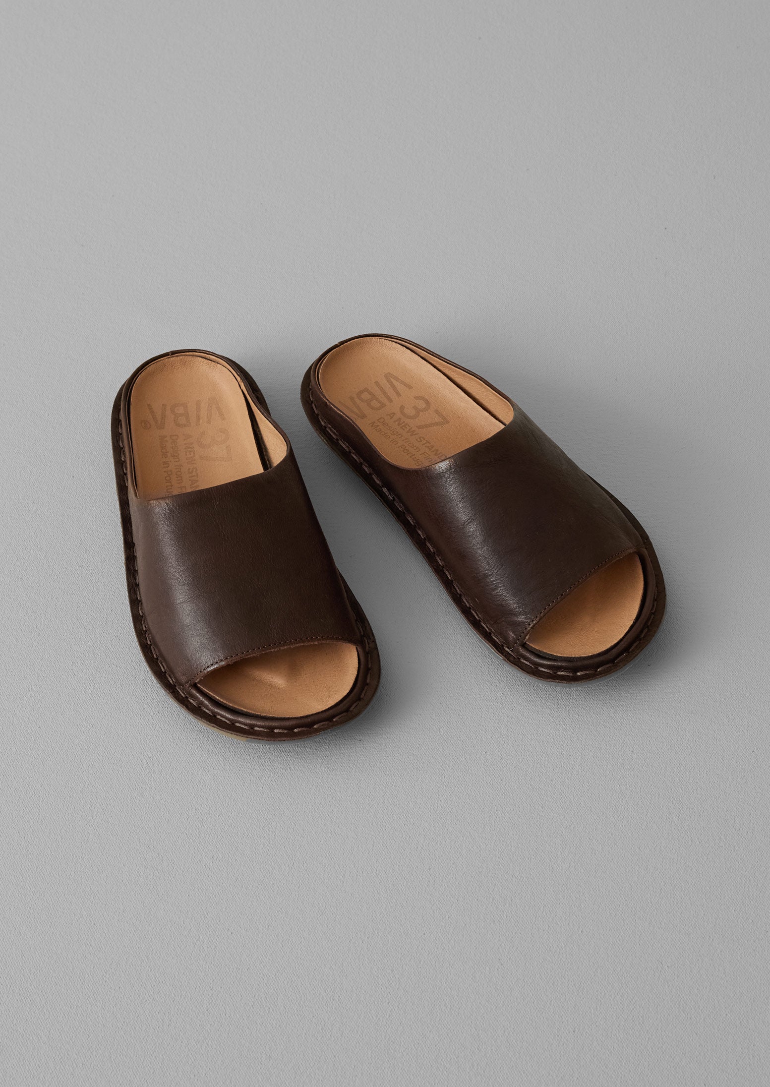 Cocoa Brown Open-Toe Vibae Sandals