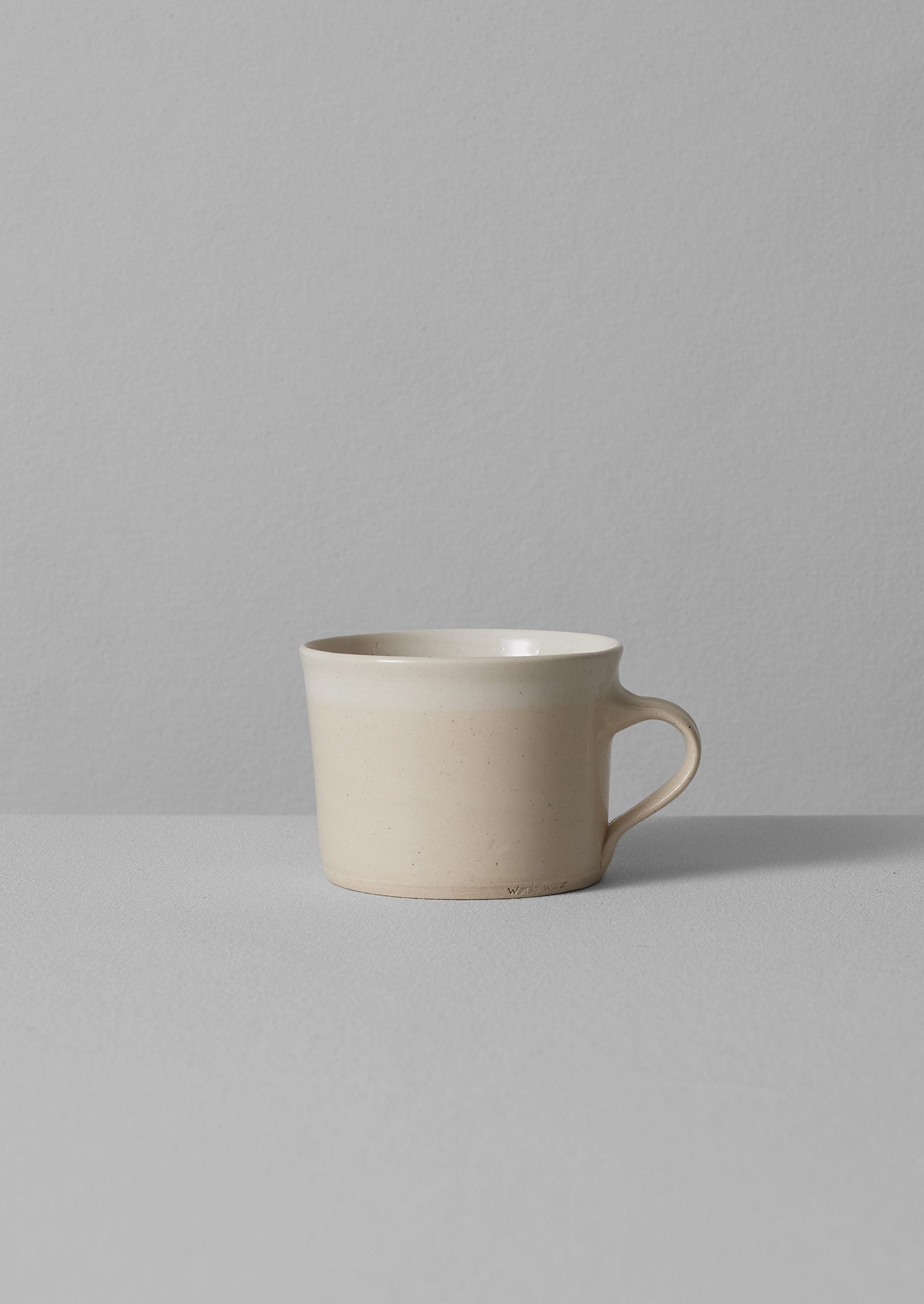 Wonki Ware White Ceramic Mug | Natural Finish