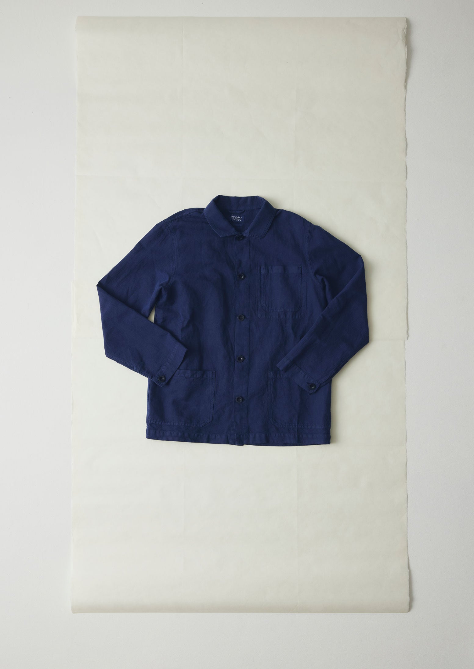 Arlo Herringbone Jacket in Dark Indigo – Garment Dyed