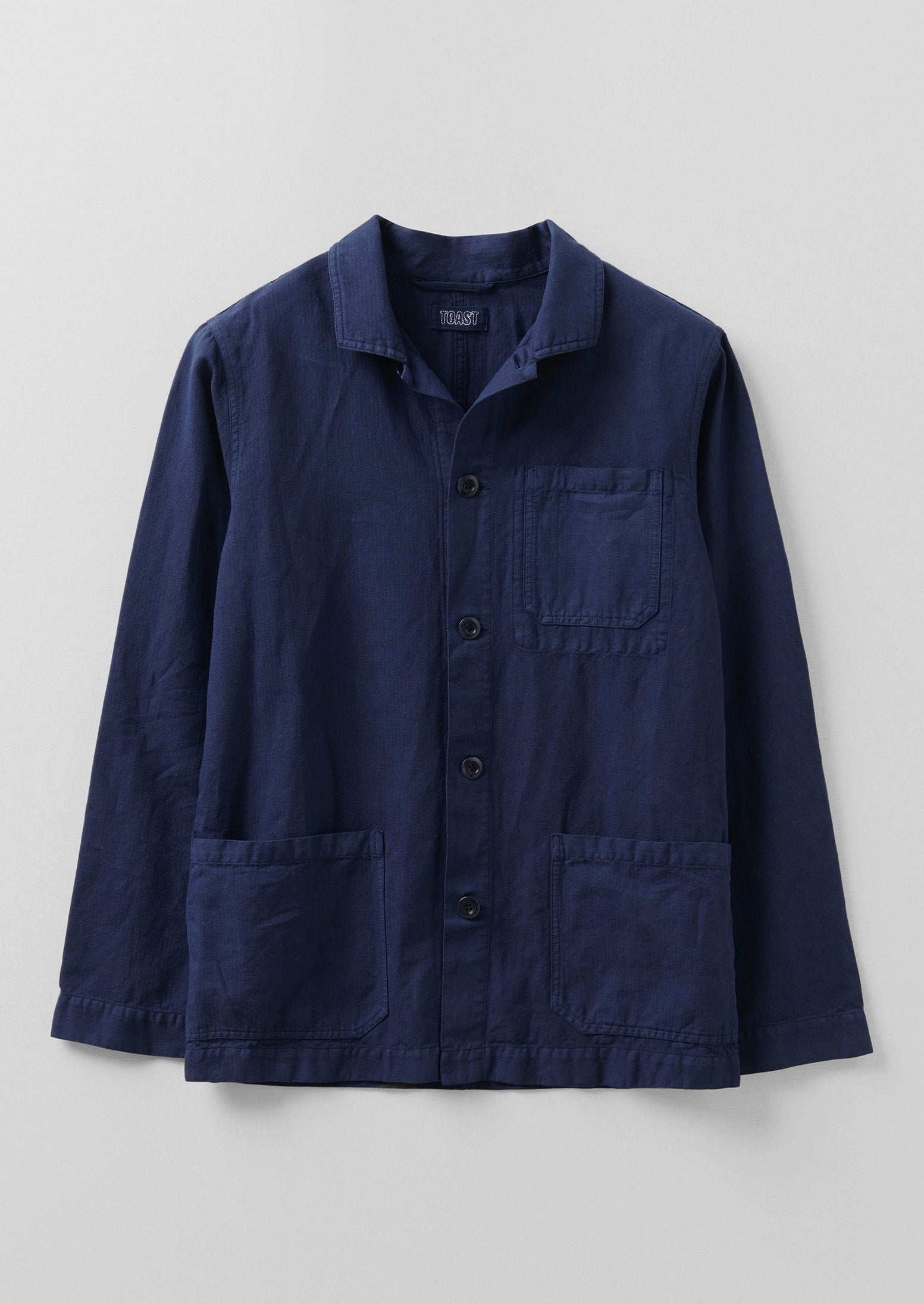 Arlo Herringbone Jacket in Dark Indigo – Garment Dyed