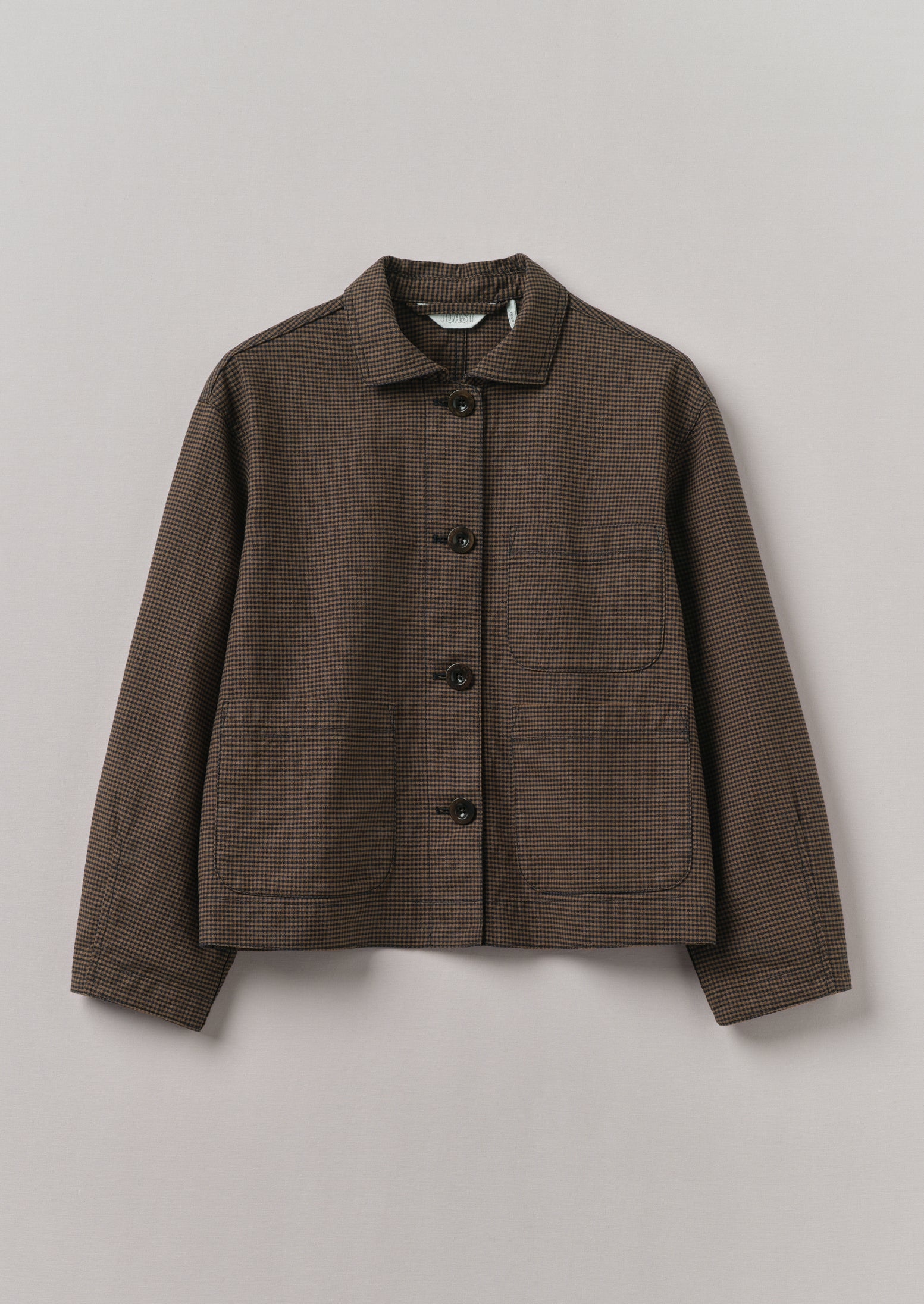 Burnt Umber Cotton Gingham Jacket by Birch